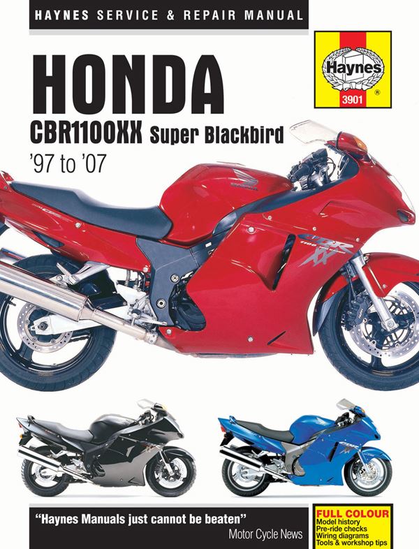 Haynes Service And Repair Manual 3901 For Honda Cbr1100xx Super Blackbird 97 07 699414001736 Ebay