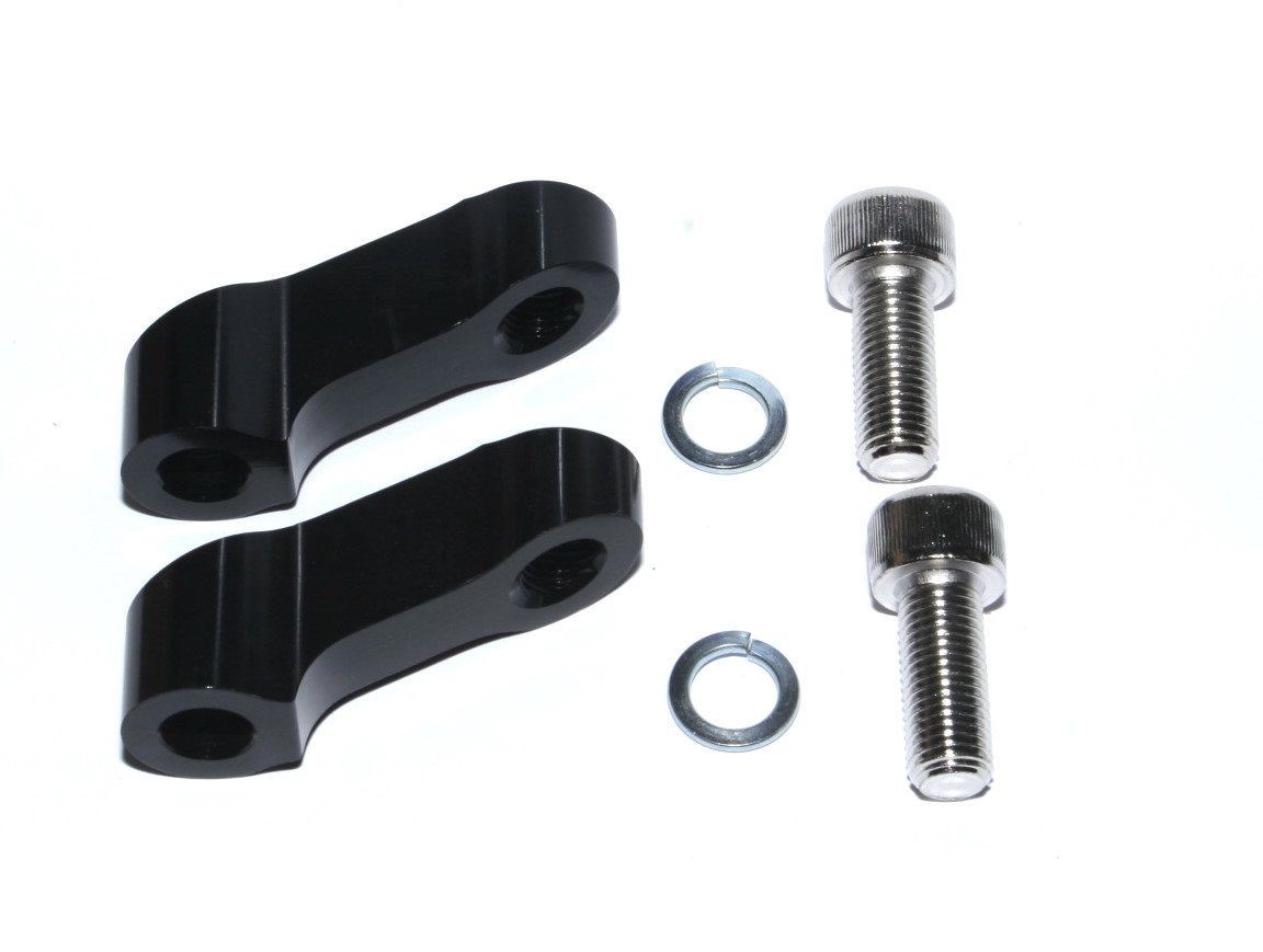 Moto Miroir Extension Chrome 10mm Filetage à droite Paire