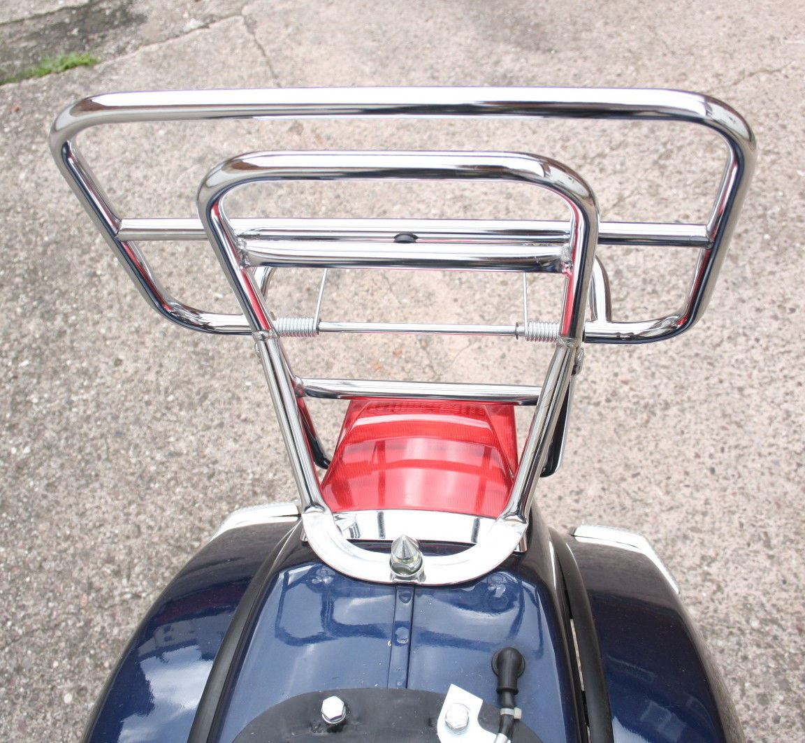 Vespa PX Rear Carrier Chrome Luggage Rack 125 200 LML etc NEW eBay