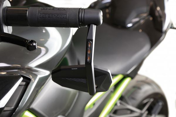 Highsider Victory X Motorcycle Bar End Mirror With Indicator