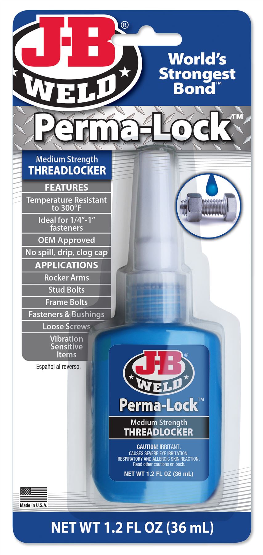 JB Weld PermaLock Blue Medium Strength Thread Locker 36ml (24236) eBay