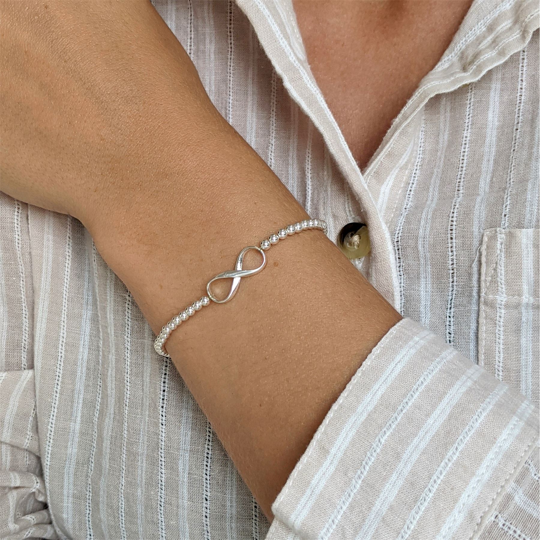 Bracciale Silverly A Catena Larga Con Simbolo Infinito – Argento 925 – Per Donna