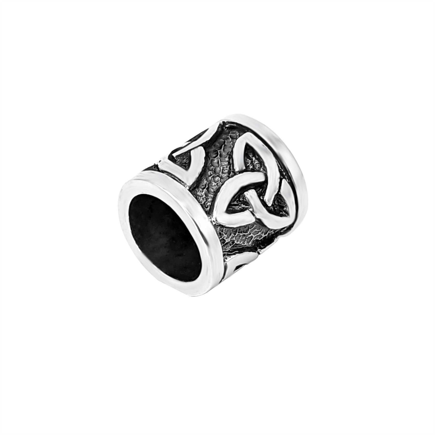 81stgeneration Perlina Per Capelli In Argento Sterling 925 - Nodo Celtico Della Trinità (Triquetra) Unisex