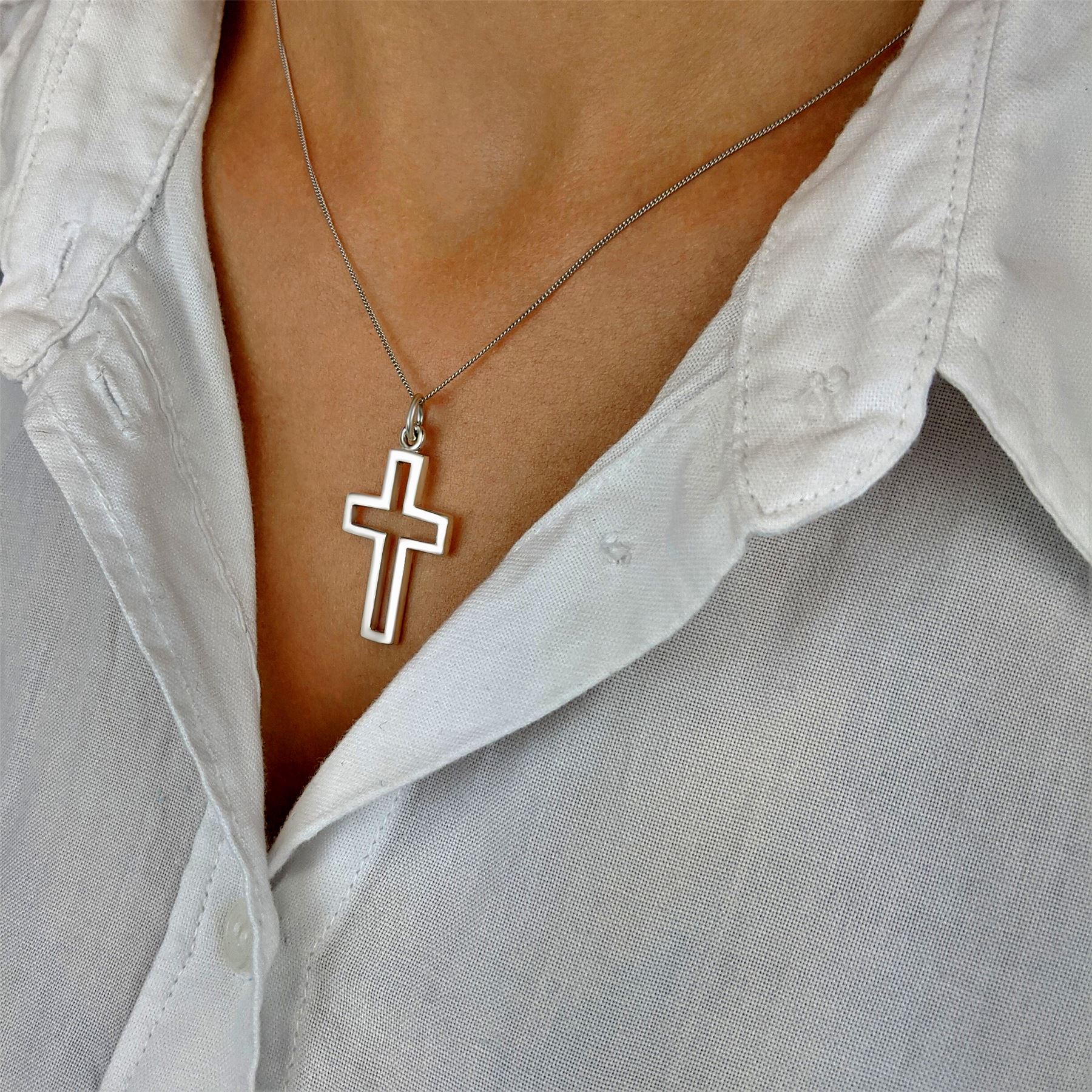 Ciondolo Croce CZ In Argento Sterling Articolo N. 1049 - Italia - Foto 2