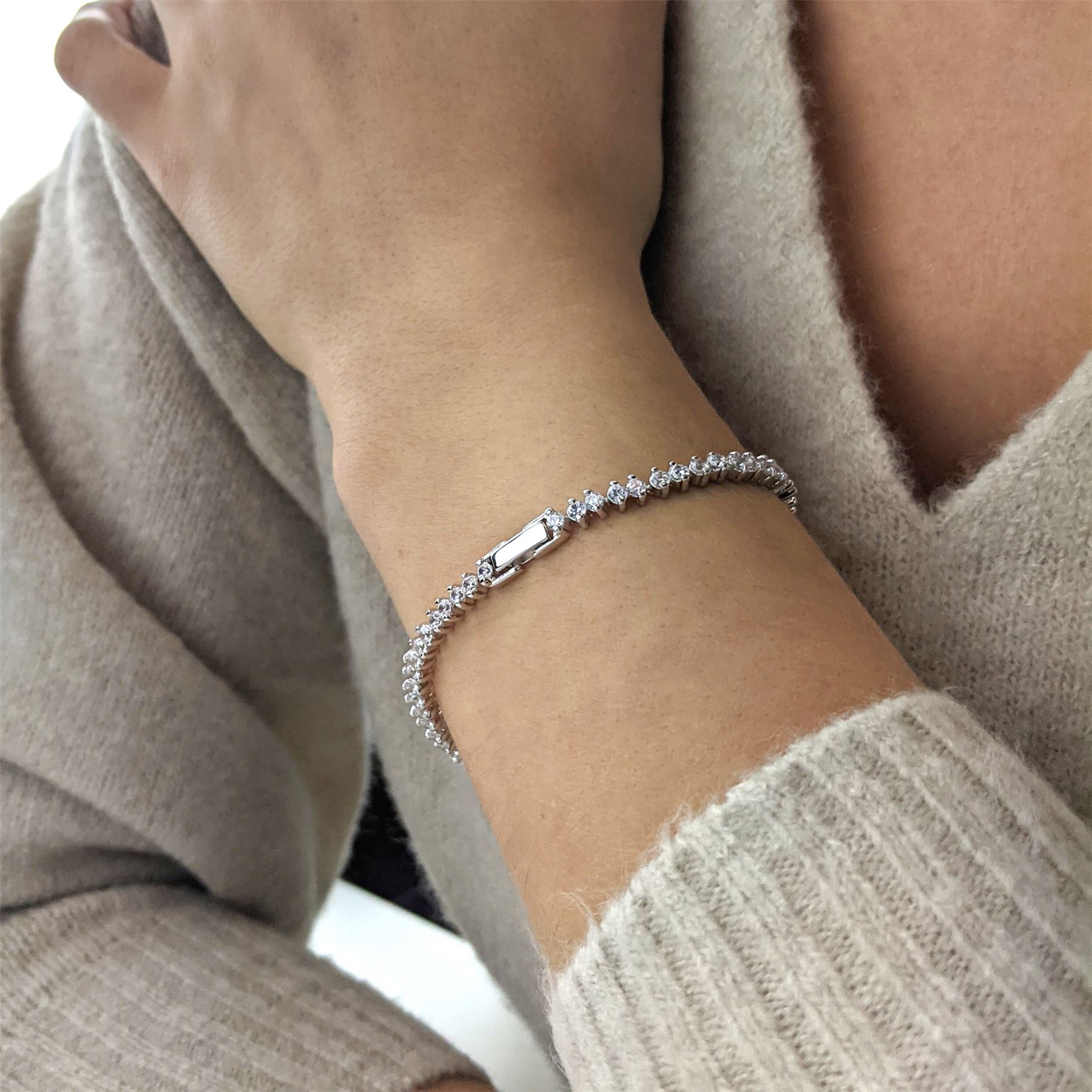 Bracciale tennis in argento e zirconi viola Rosato - Giuliano Gioielli | Gioielleria ad Arona