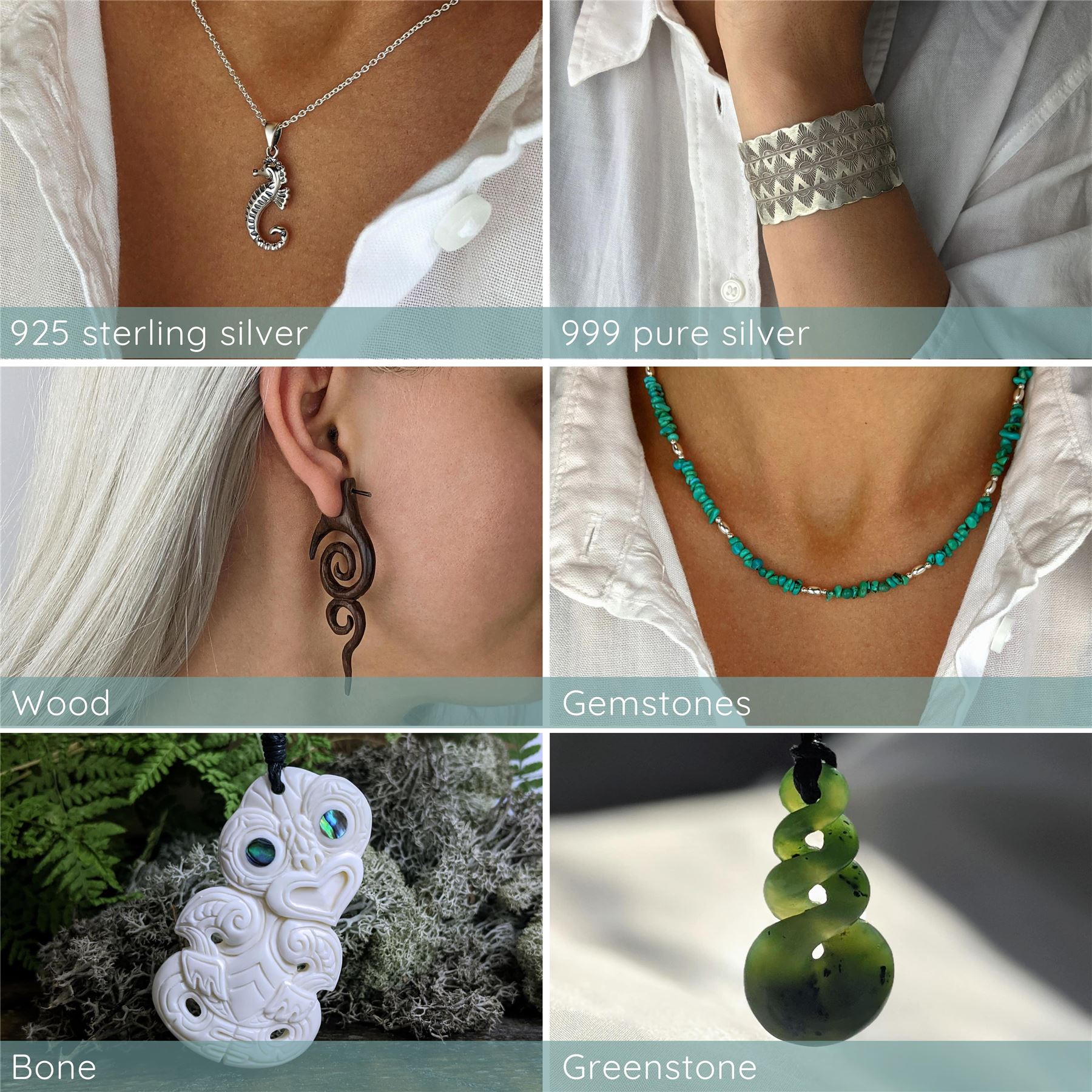 Threader Earrings Silver Brass Green Gemstone Mandala Spiral - 81stgeneration - Picture 9 of 12