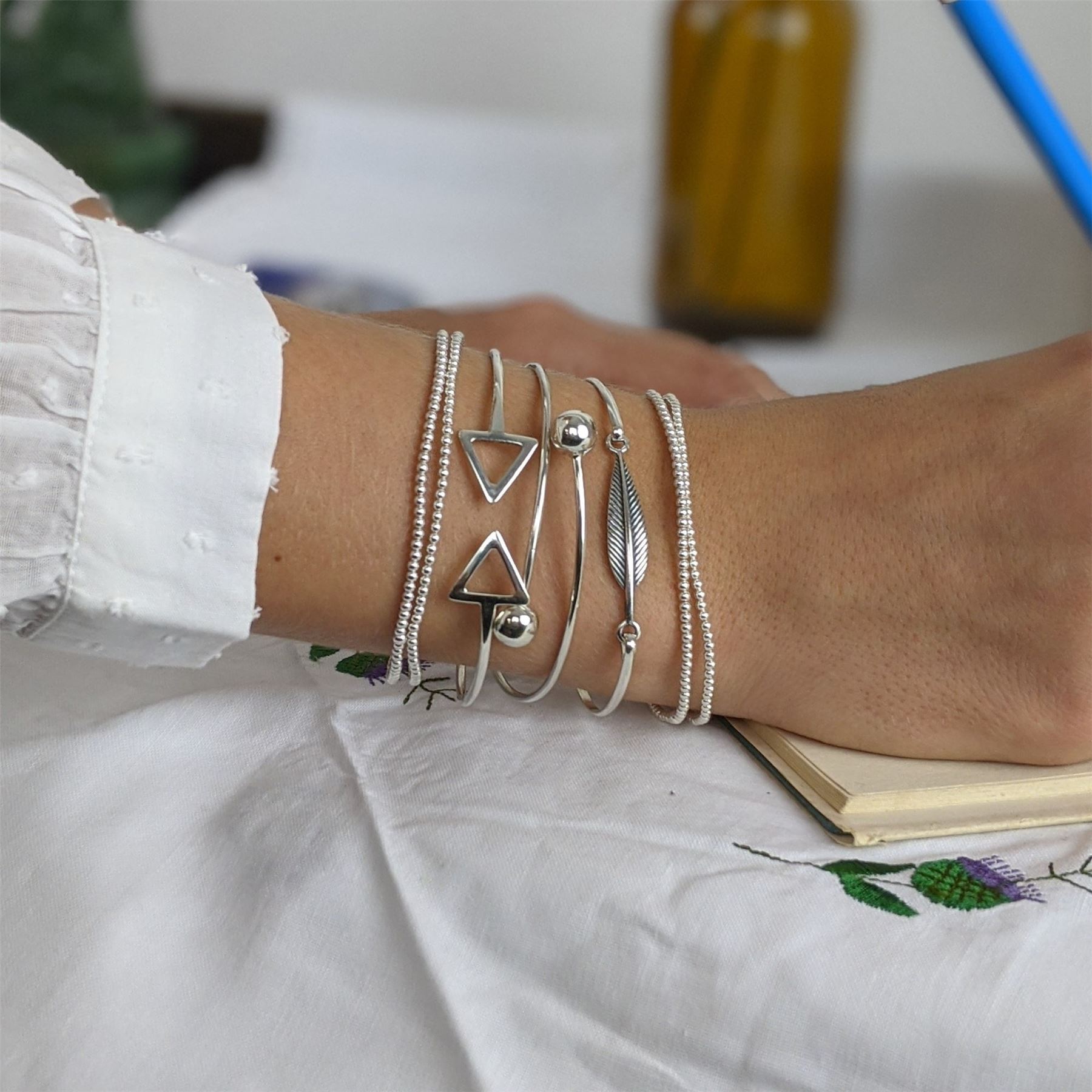 Bracciale Rigido Sottile in Argento - Laboratorio Miccini