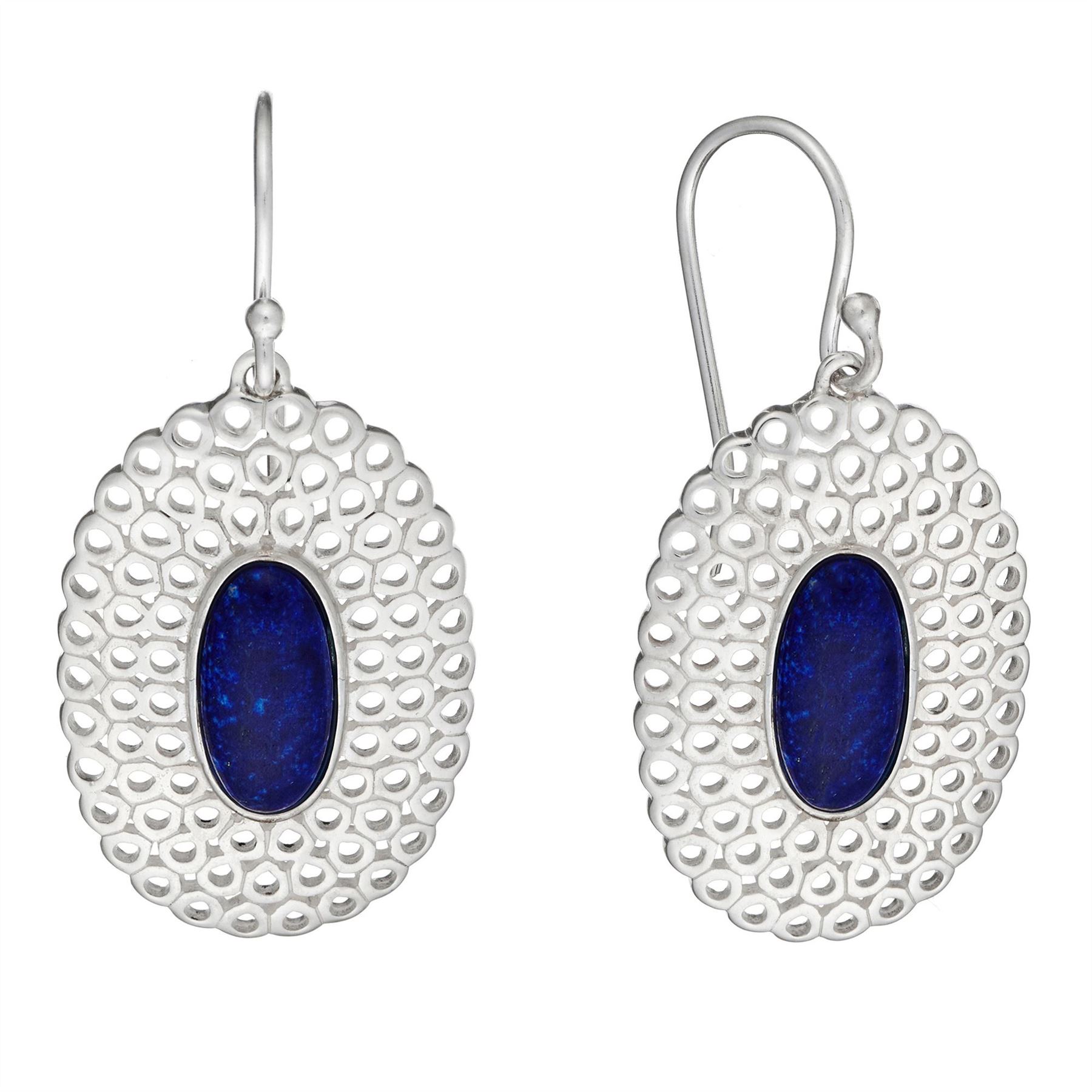 Parure Collana e Orecchini Blu in Argento - Amabile