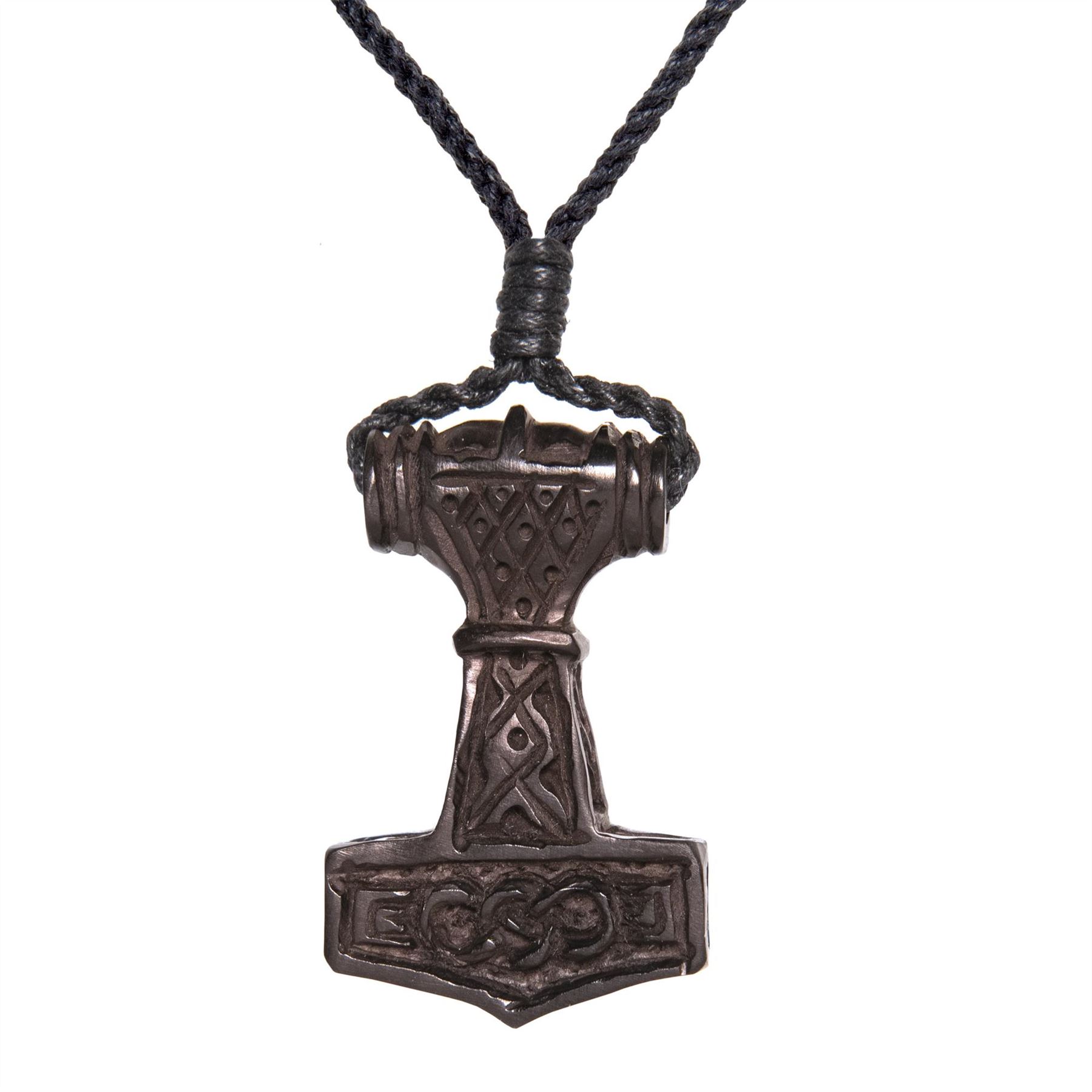 81stgeneration Collana da Uomo con Martello di Thor Inciso a Mano su Osso | Ciondolo Amuleto Divino della Mitologia Norrena | Doni Spirituali per Le