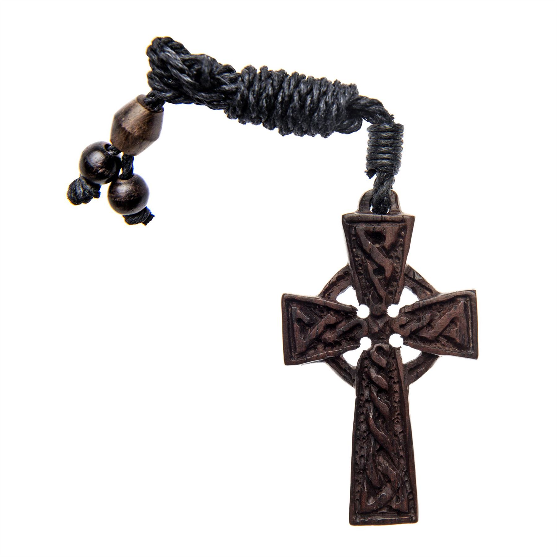 Pendentif Croix Celtique En Bois Sculpté - Collier 81stgeneration - Neuf