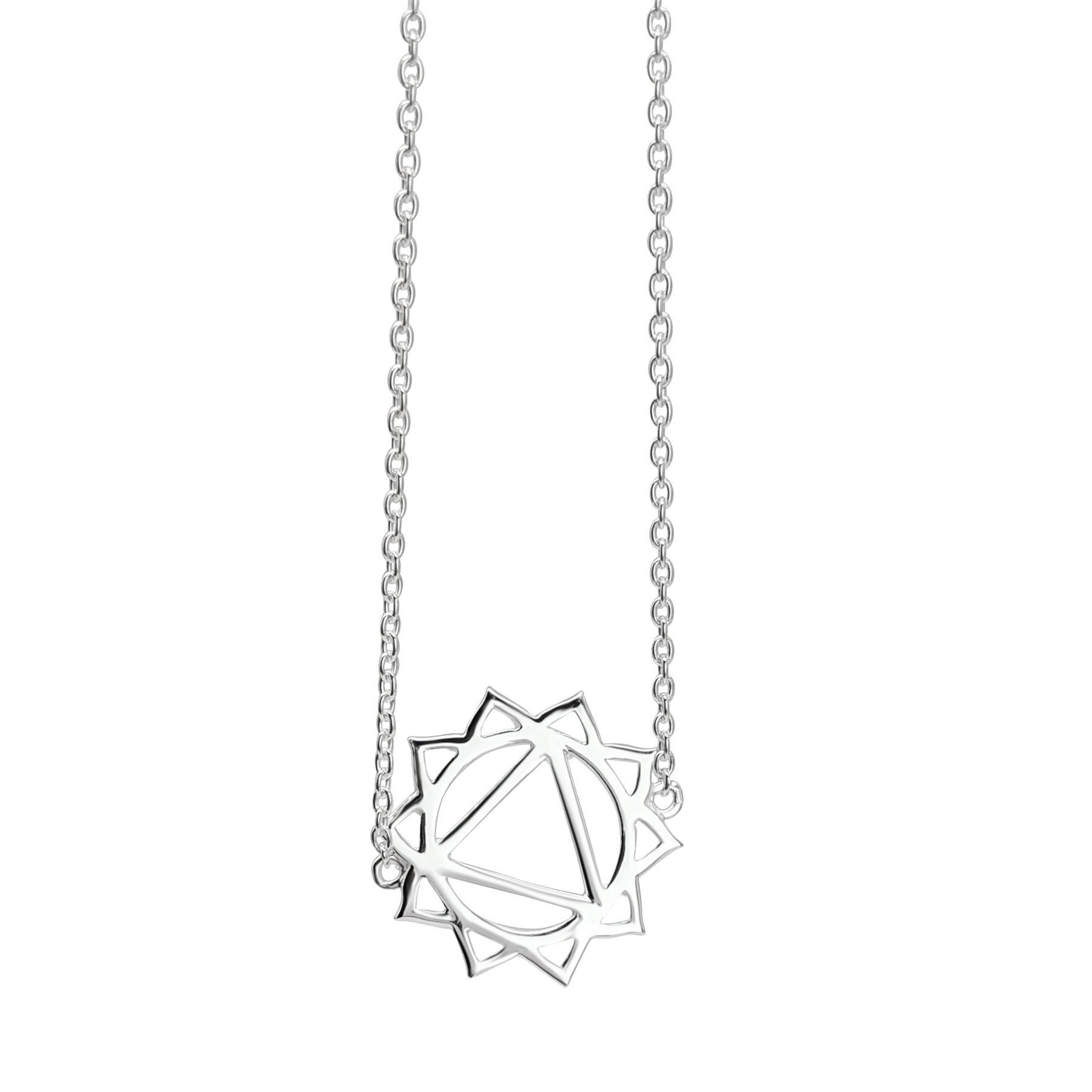 81stgeneration Collana Catena Argento 925 Mandala Chakra del Plesso Solare