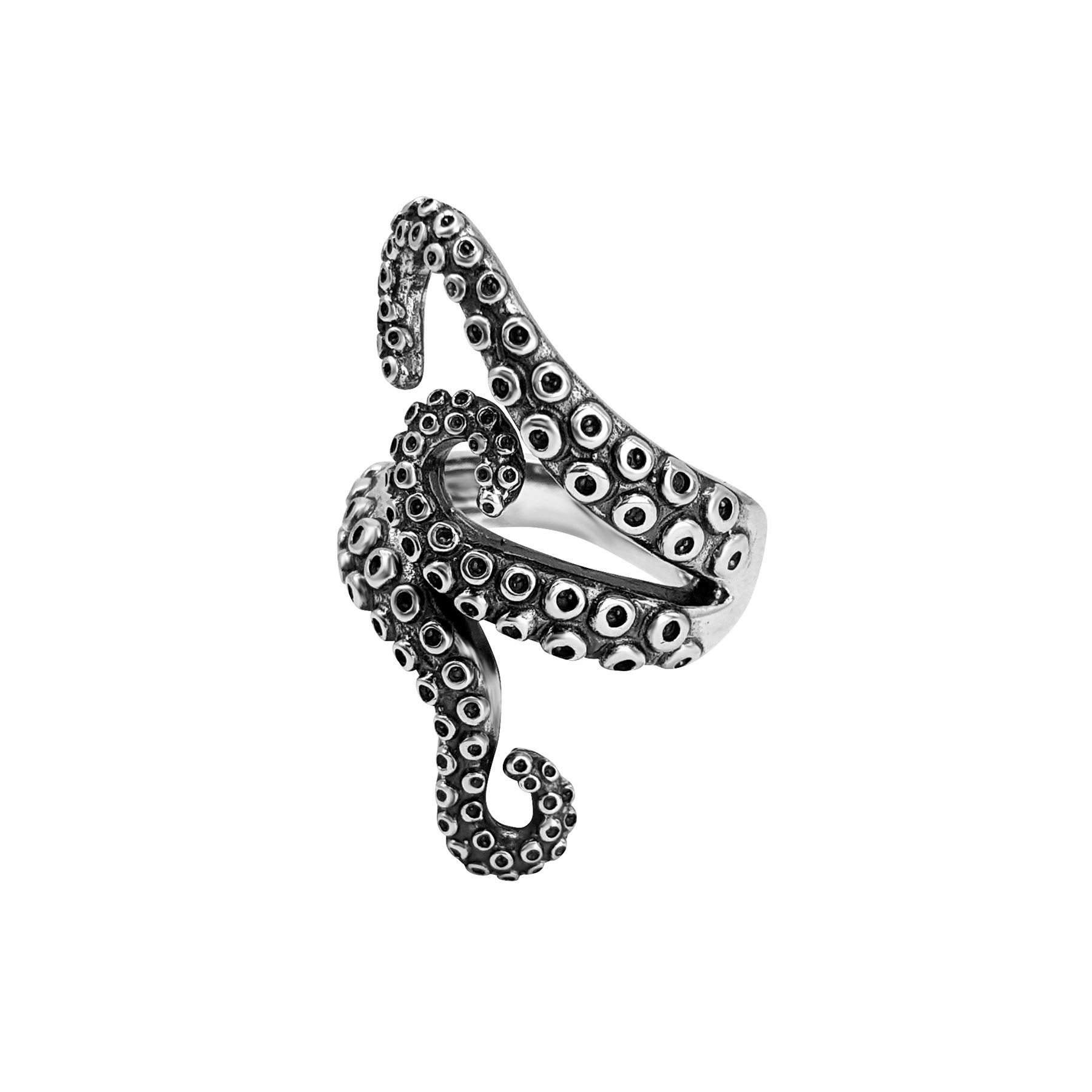 Bague Pieuvre/calmar En Argent Sterling 925 - Marque 81stgeneration, Style Déclaration, Neuve