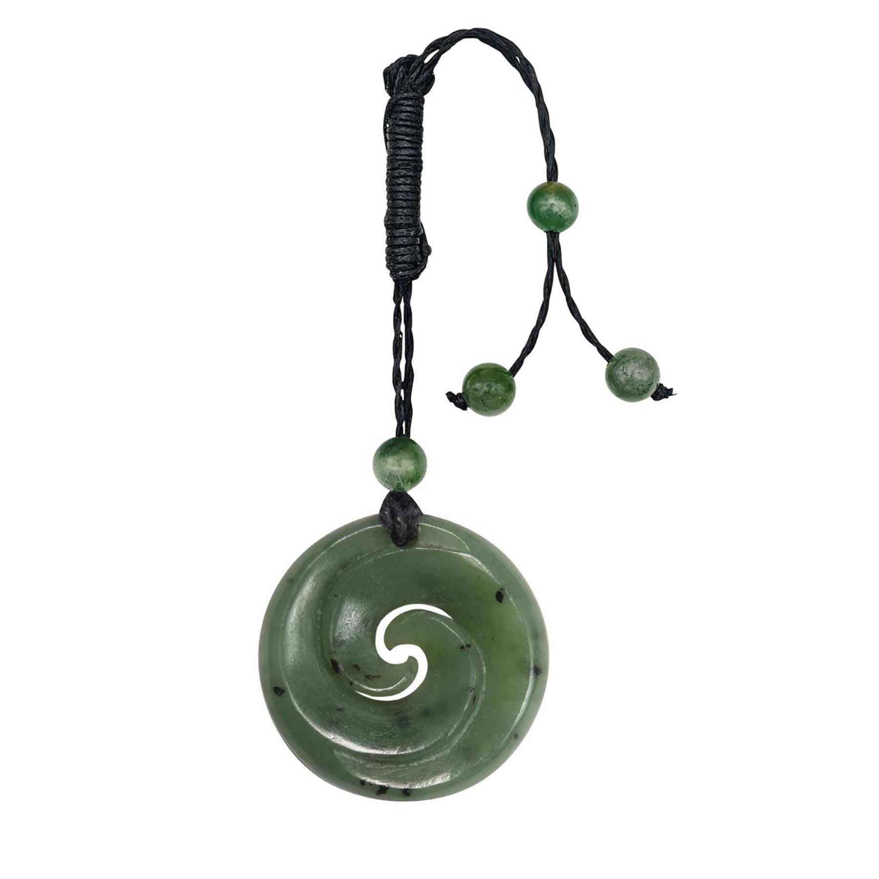 Collana lunga con cordino in cuoio, stella marina e perle in cerami