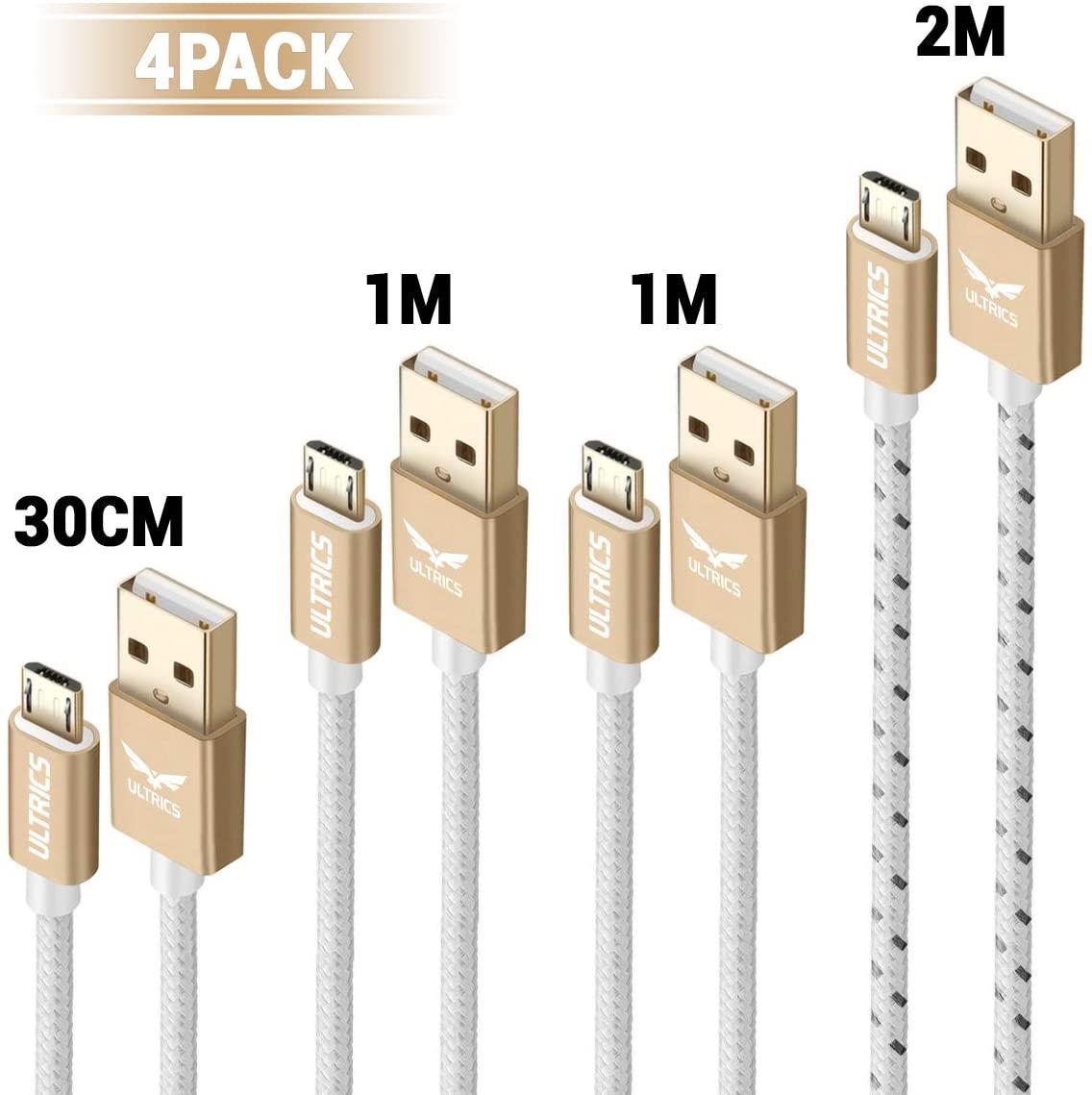 Braided Micro USB Charging Cable Fast Charger Data Sync Lead for Samsung Android - Picture 12 of 12