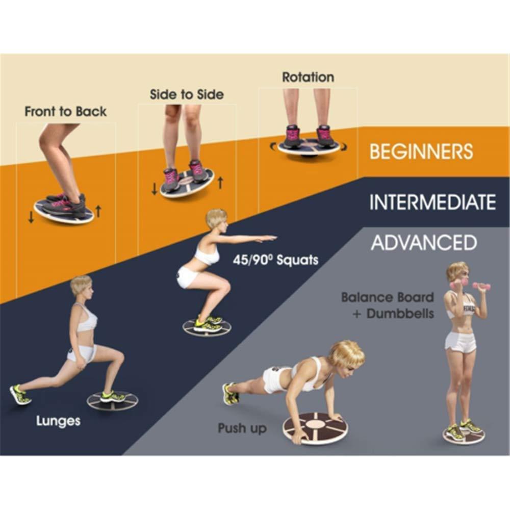 NonSlip Wooden Balance Board Ankle Knee Hip Exercise Rehabilitation