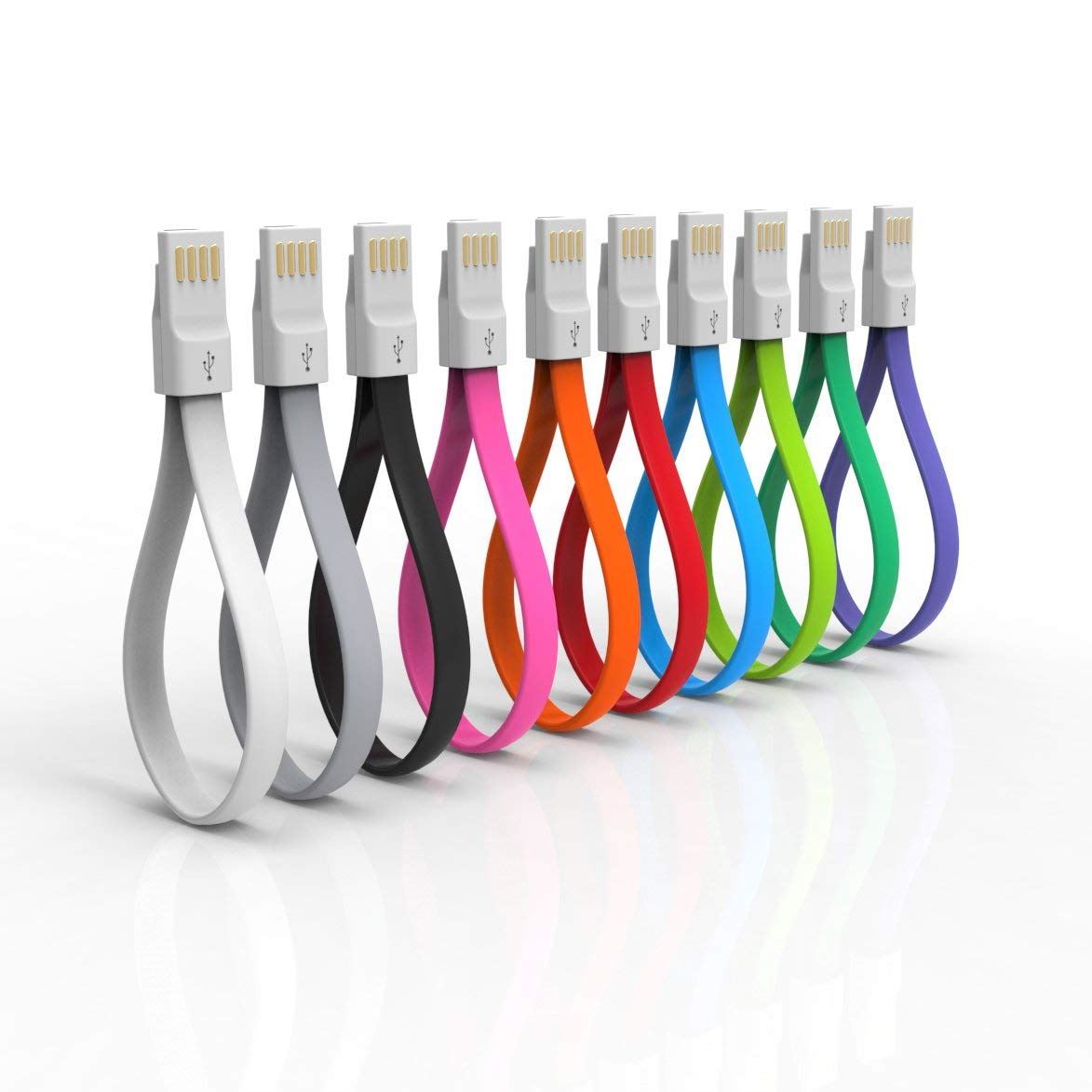 Flat Micro USB Charger Cable 22cm Faster Data Sync Lead Samsung LG Sony Moto