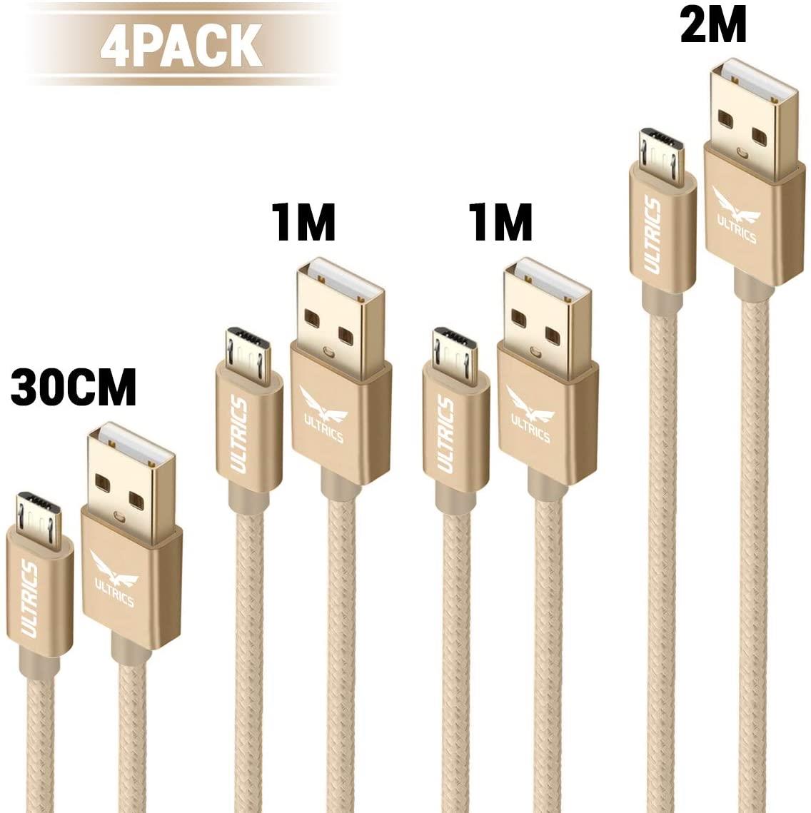 Braided Micro USB Charging Cable Fast Charger Data Sync Lead for Samsung Android - Picture 11 of 12