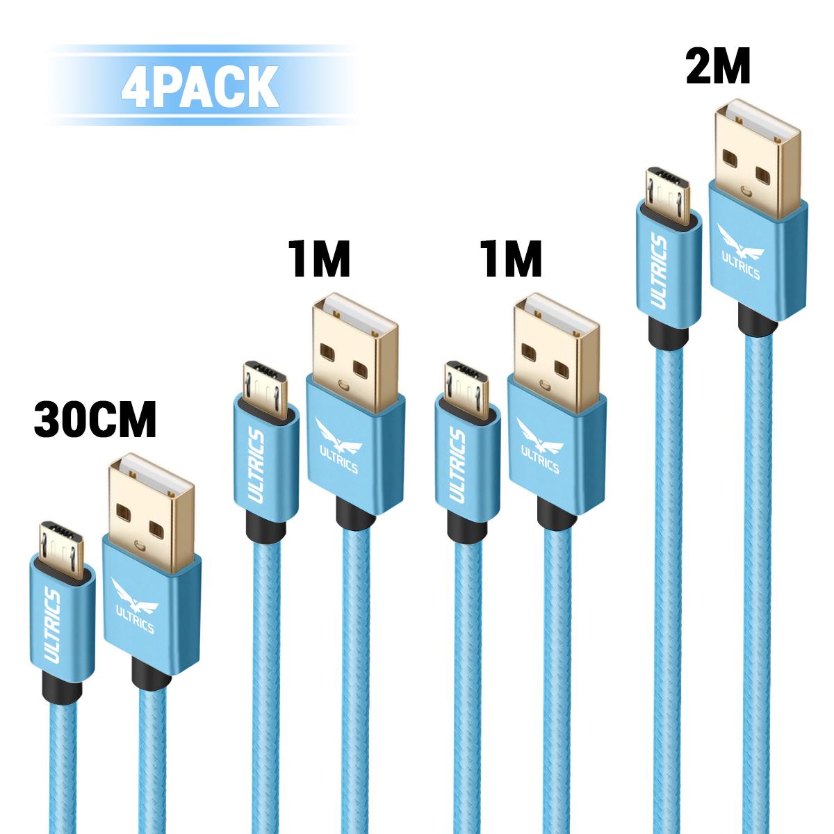 Braided Micro USB Charging Cable Fast Charger Data Sync Lead for Samsung Android - Picture 10 of 12