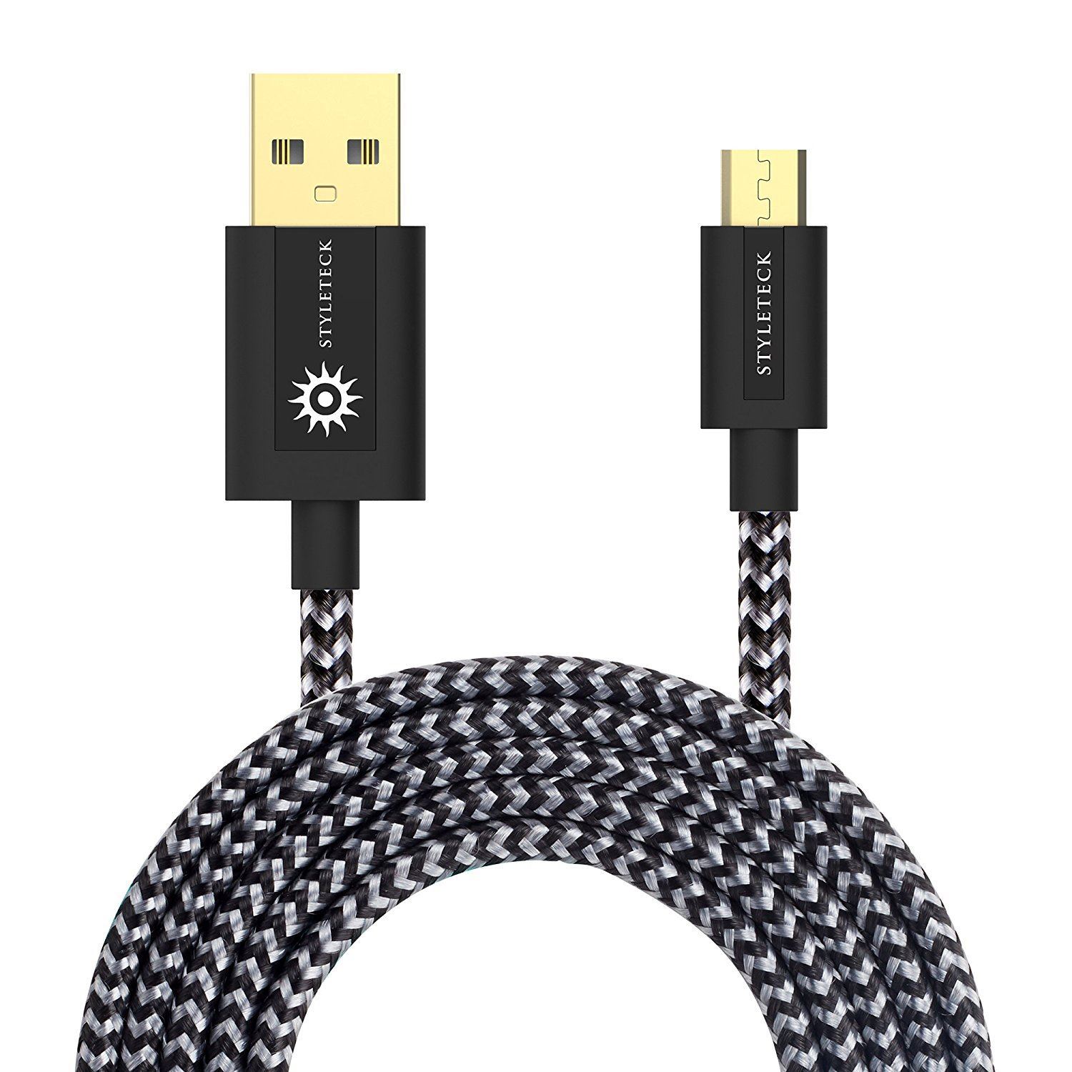 Micro USB Cable 1m 2m 3m Charger Data Sync Braided For Samsung Android