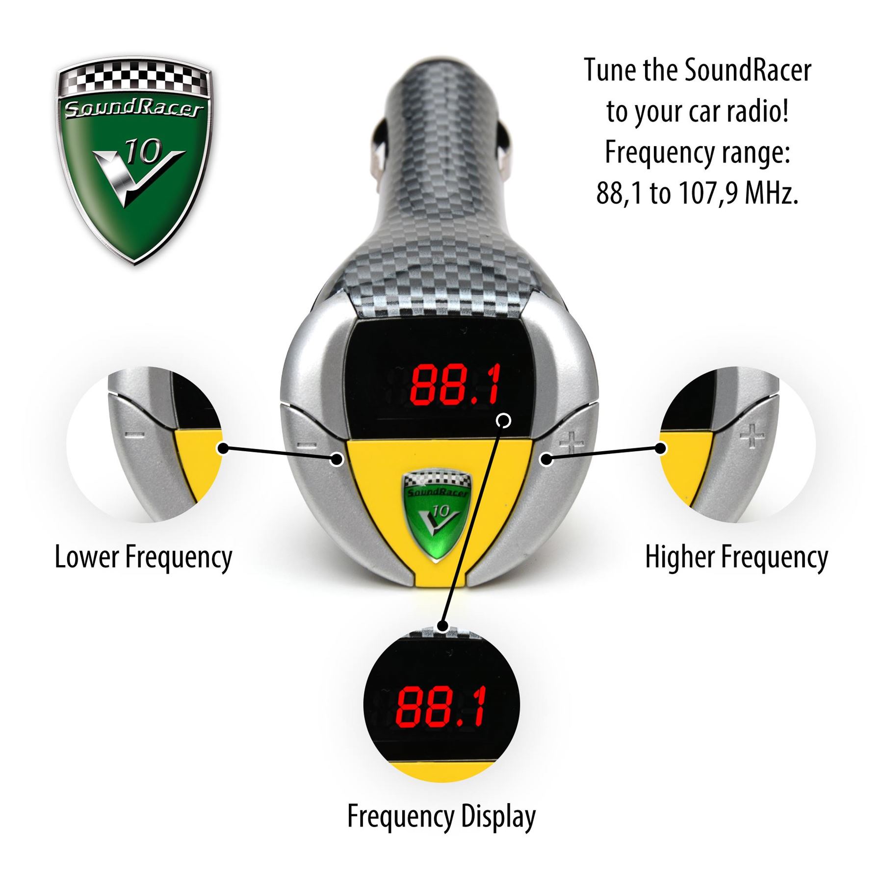 Sound Racer V8 V10 V12 InCar Engine Sound Effect FM Transmitter MP3 Gadget AUX eBay Sound Racer V8 V10 V12 InCar Engine Sound Effect FM Transmitter MP3 Gadget AUX eBay