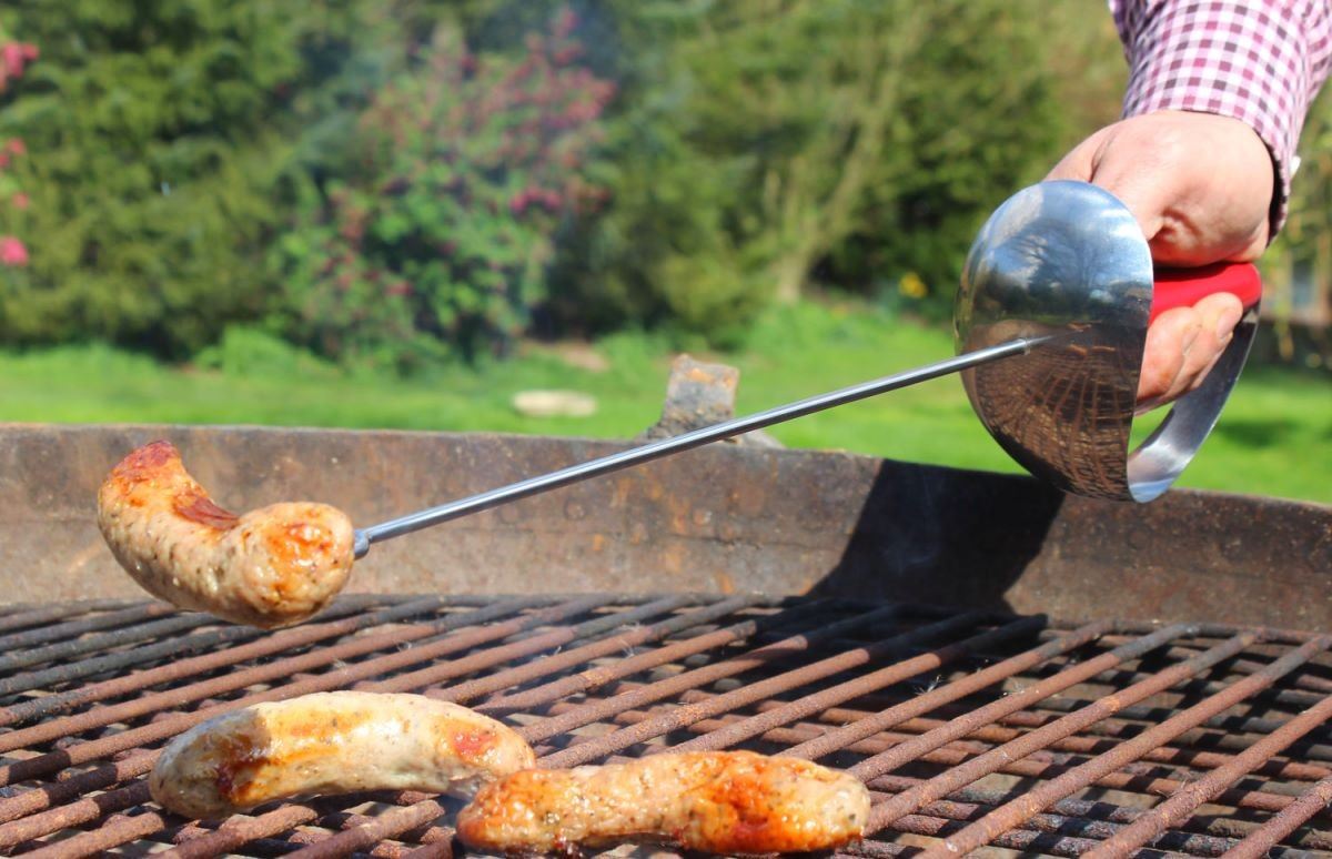 BBQ Sword Barbecue Summer Fork Flipper Skewer Novelty Party Kitchen BBQ