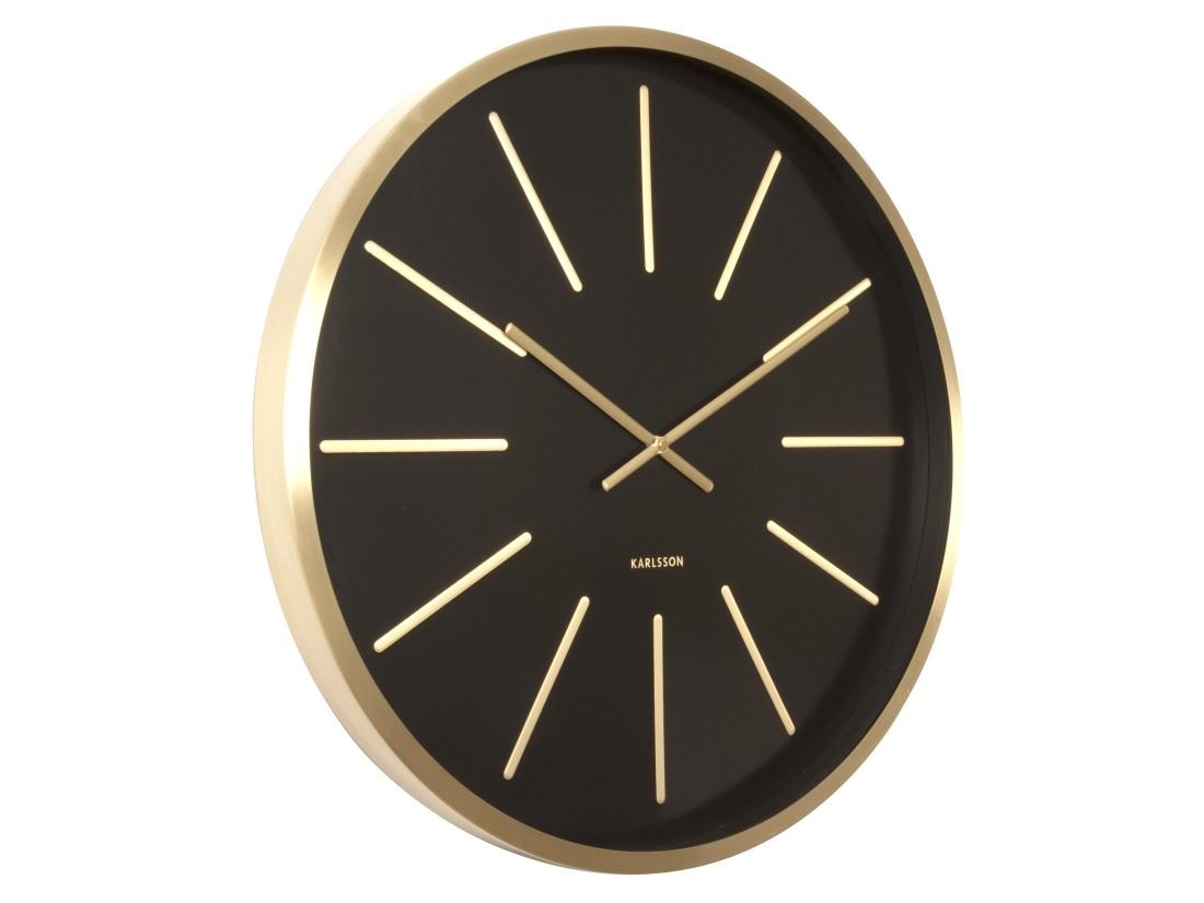 Karlsson Maxiemus Brass Large Living Room Wall Clock Modern Design