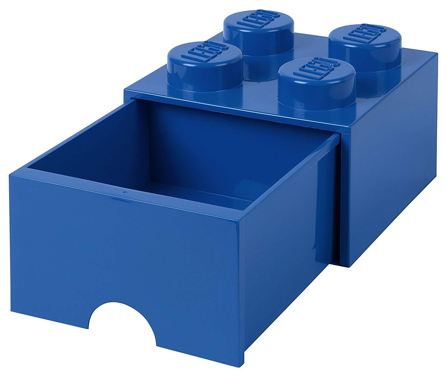 Lego medio ladrillo de Almacenamiento de 4 Cajones Rojo Azul Amarillo