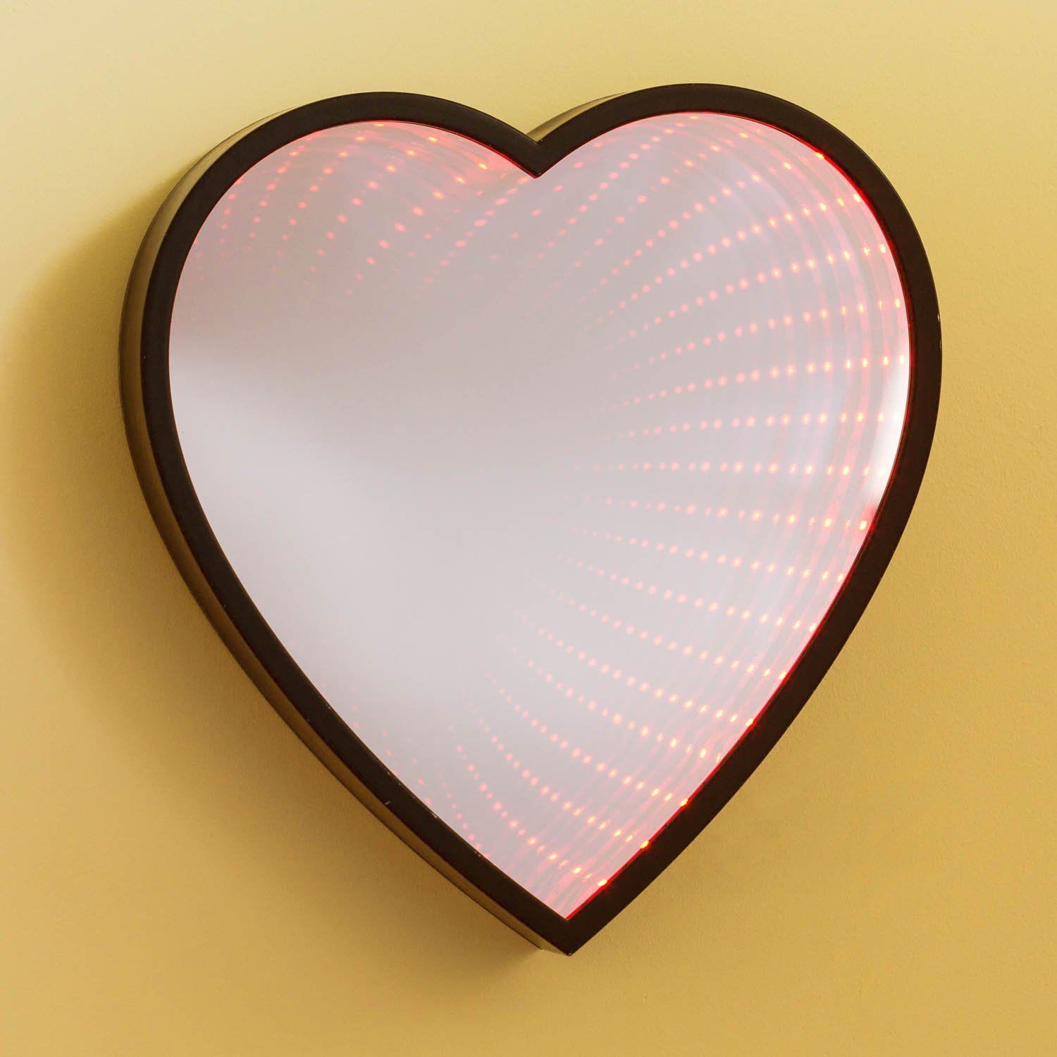 LedLicht Unendlichkeit Herzförmig Wand Spiegel Rot Liebe Geschenke 3d