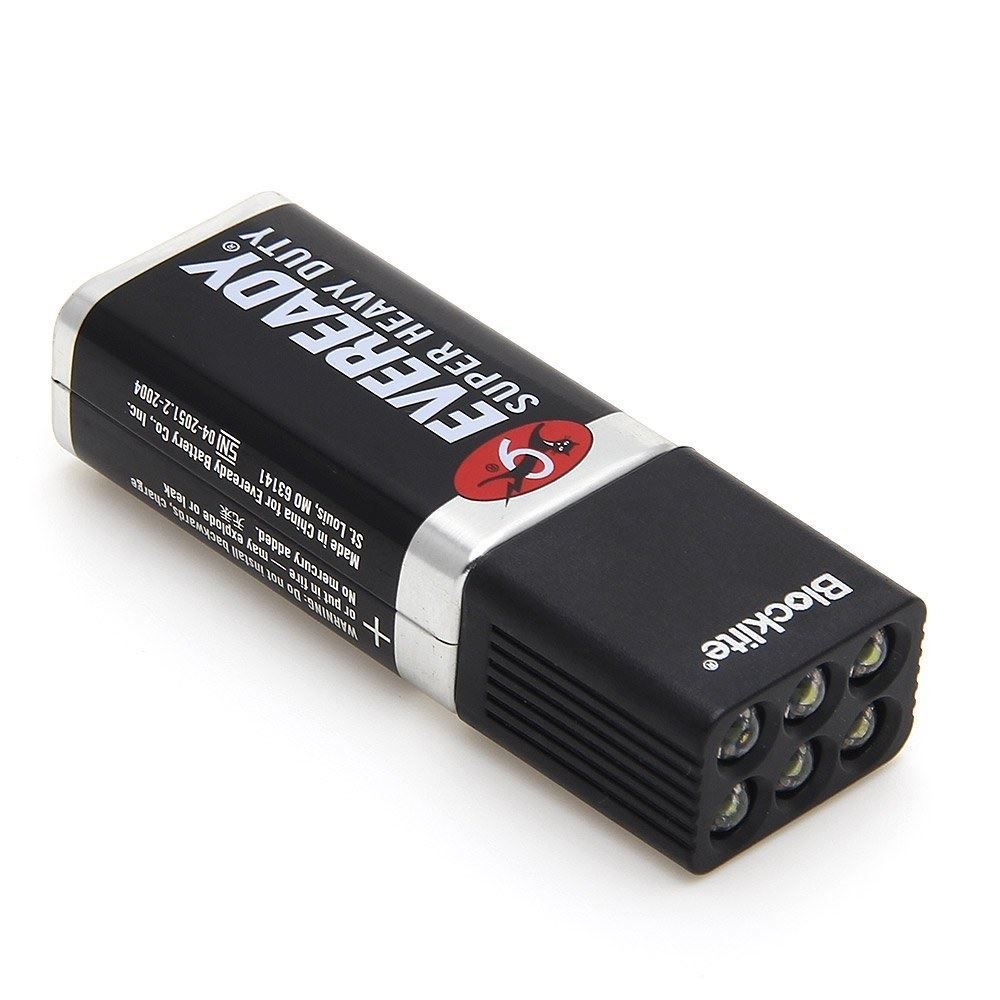 Blocklite 9 Volt Mini LED Torch Small Camping Light Festival Travel