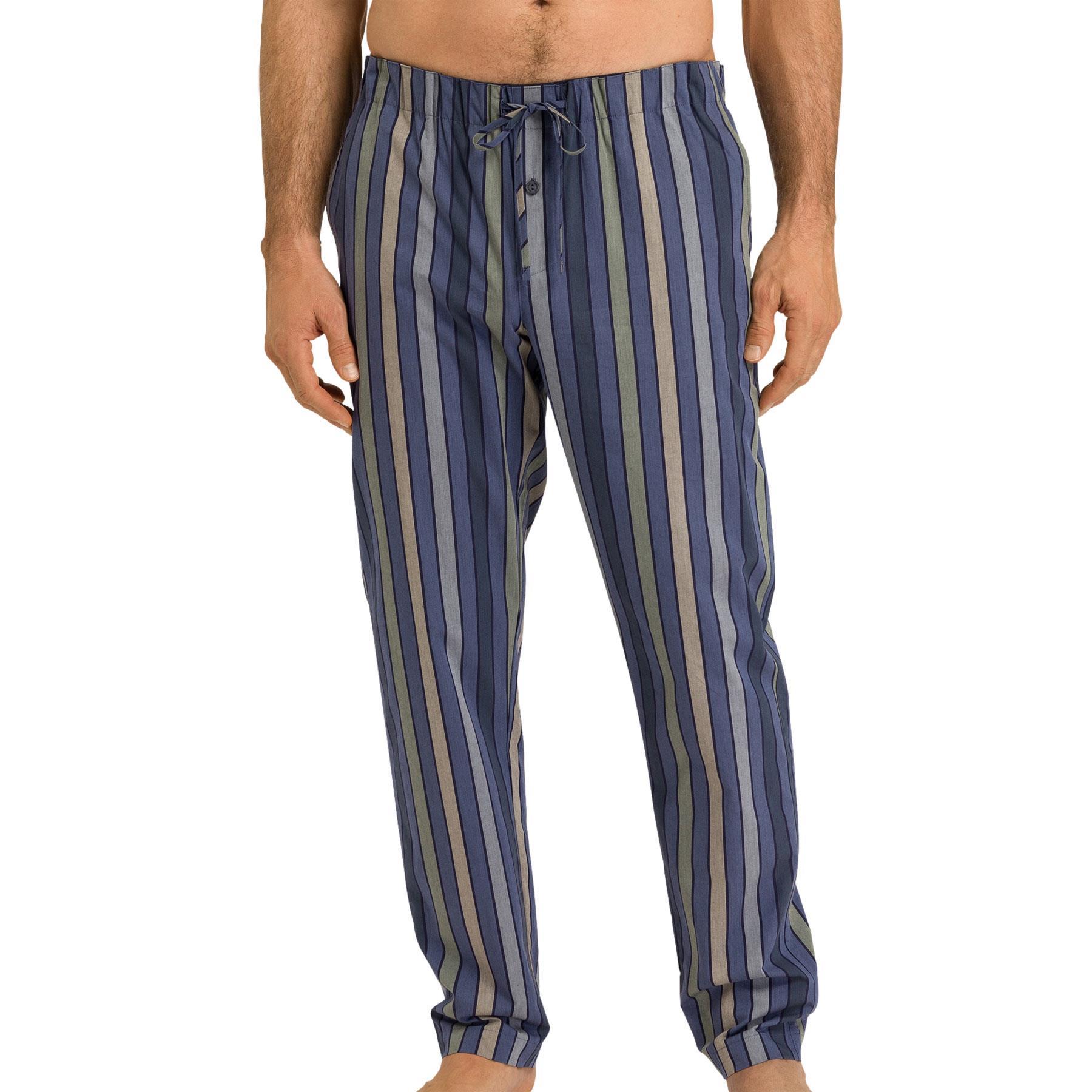 Hanro Mercerised Cotton Woven Long Lounge Sleep Pants Mens - Picture 2 of 2