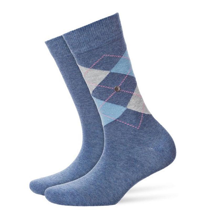 Burlington Everyday 2 Pack Argyle & Plain Cotton Blend Socks - Women's - Picture 4 of 6