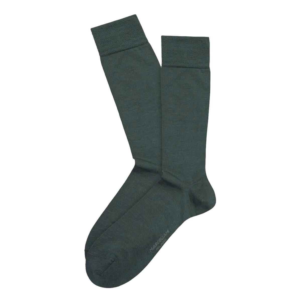 Calcetines Marcoliani italianos de algodón suave tejido plano media pantorrilla - para hombre - Imagen 2 de 8