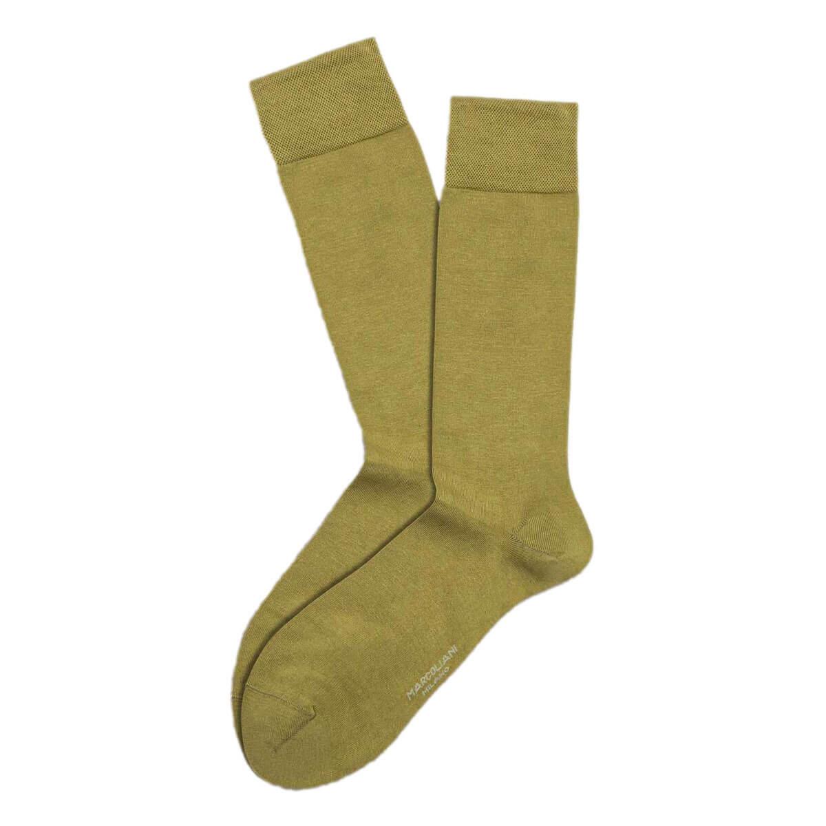 Calcetines Marcoliani italianos de algodón suave tejido plano media pantorrilla - para hombre - Imagen 7 de 8