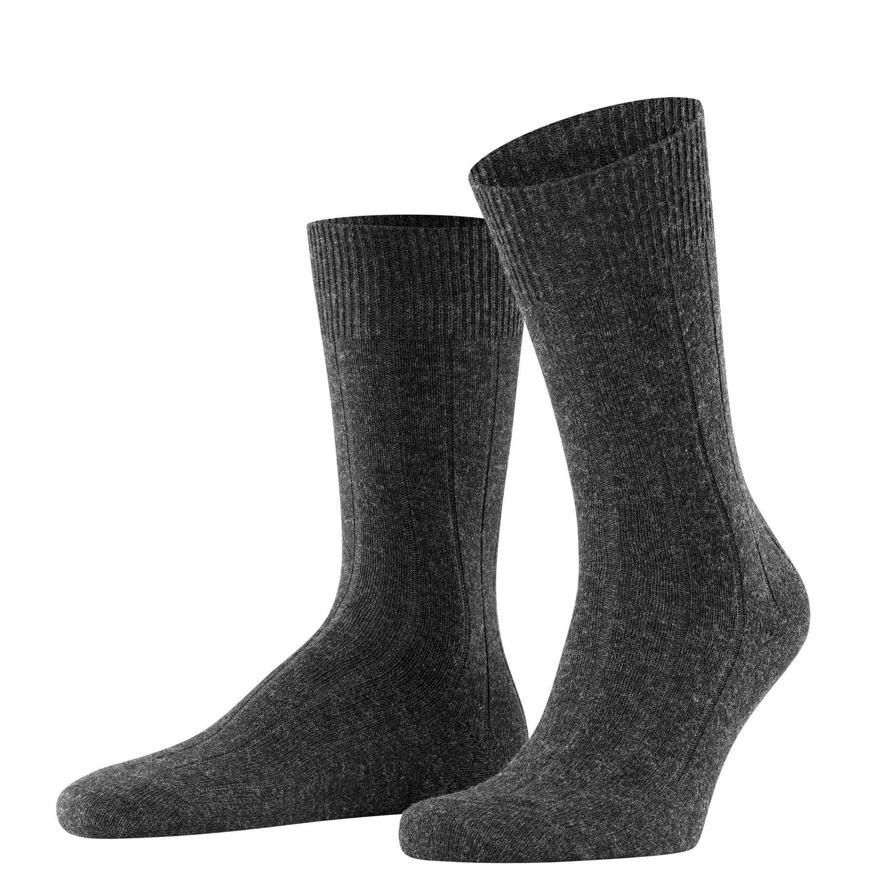 Calze Falke Lhasa Rib misto lana merino e cashmere fine - Uomo - Foto 2 di 12