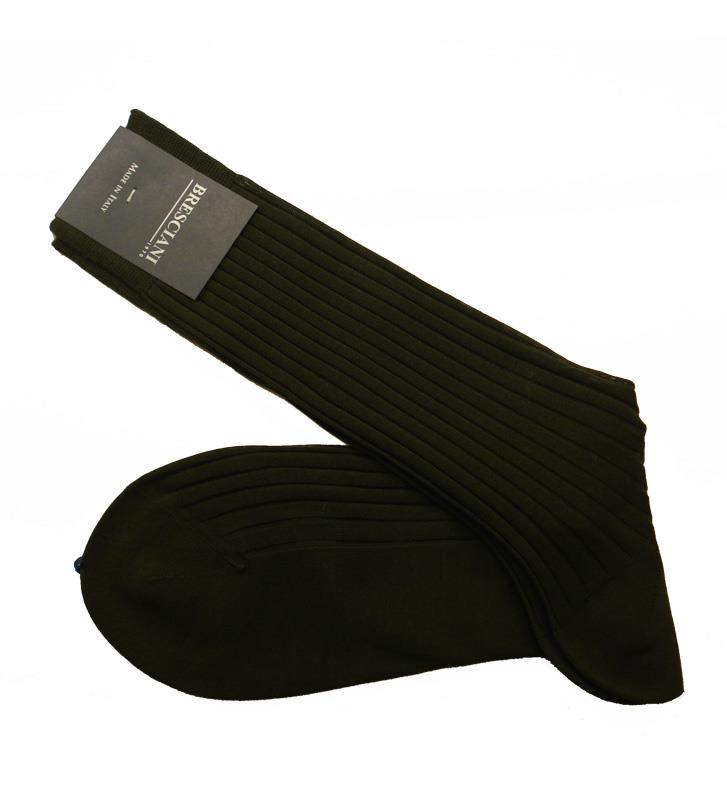 Bresciani Classic Ribbed Mercerised Fine Cotton Mens Socks - Bild 9 von 10