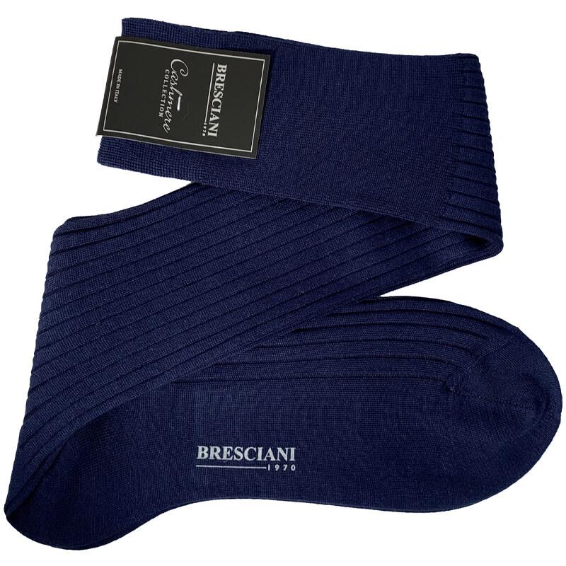 Bresciani Kaschmir & Seide gerippte kniehohe Herrensocken - Bild 3 von 7