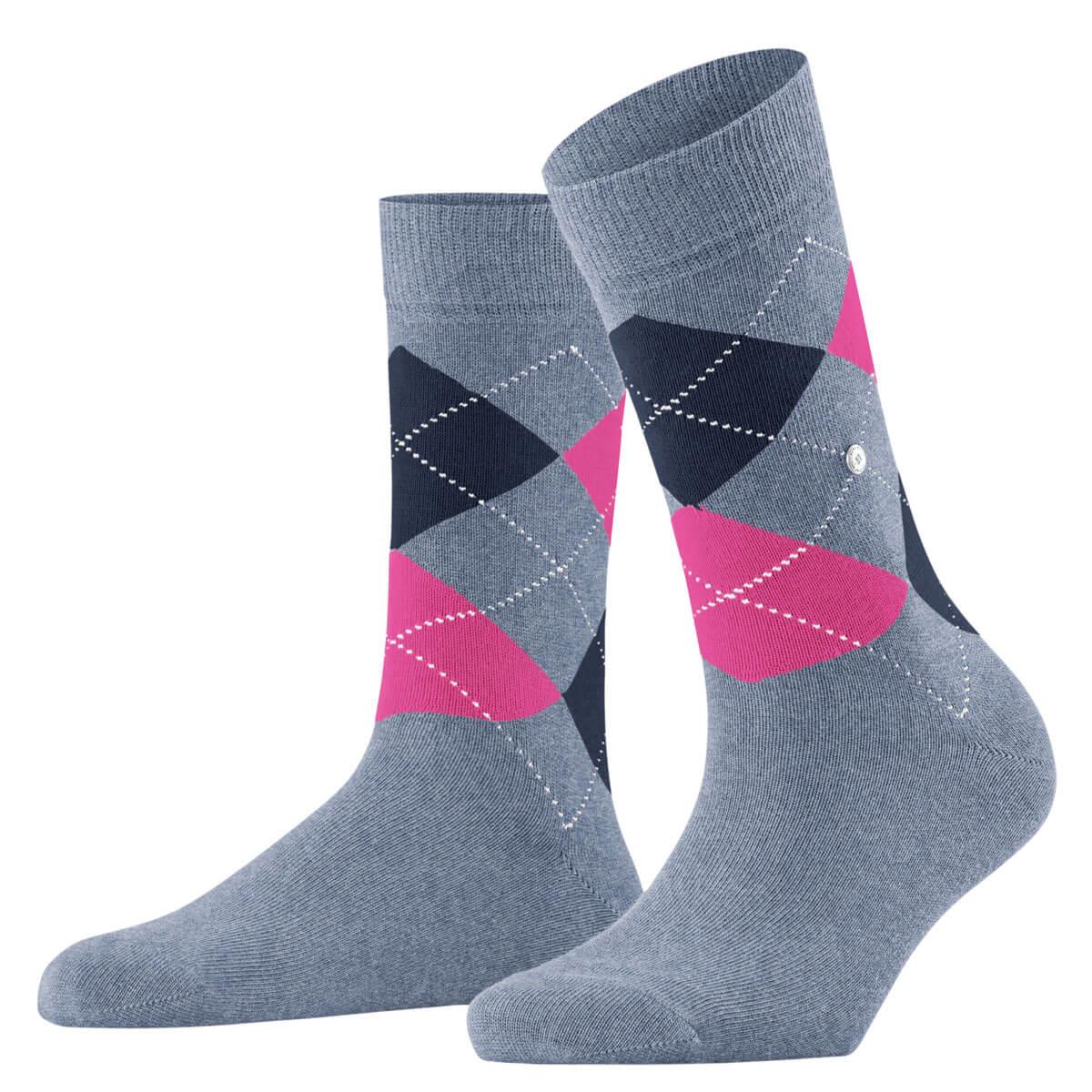 Burlington Soft Combed Cotton Argyle Queen Socks - Women's - Picture 4 of 8