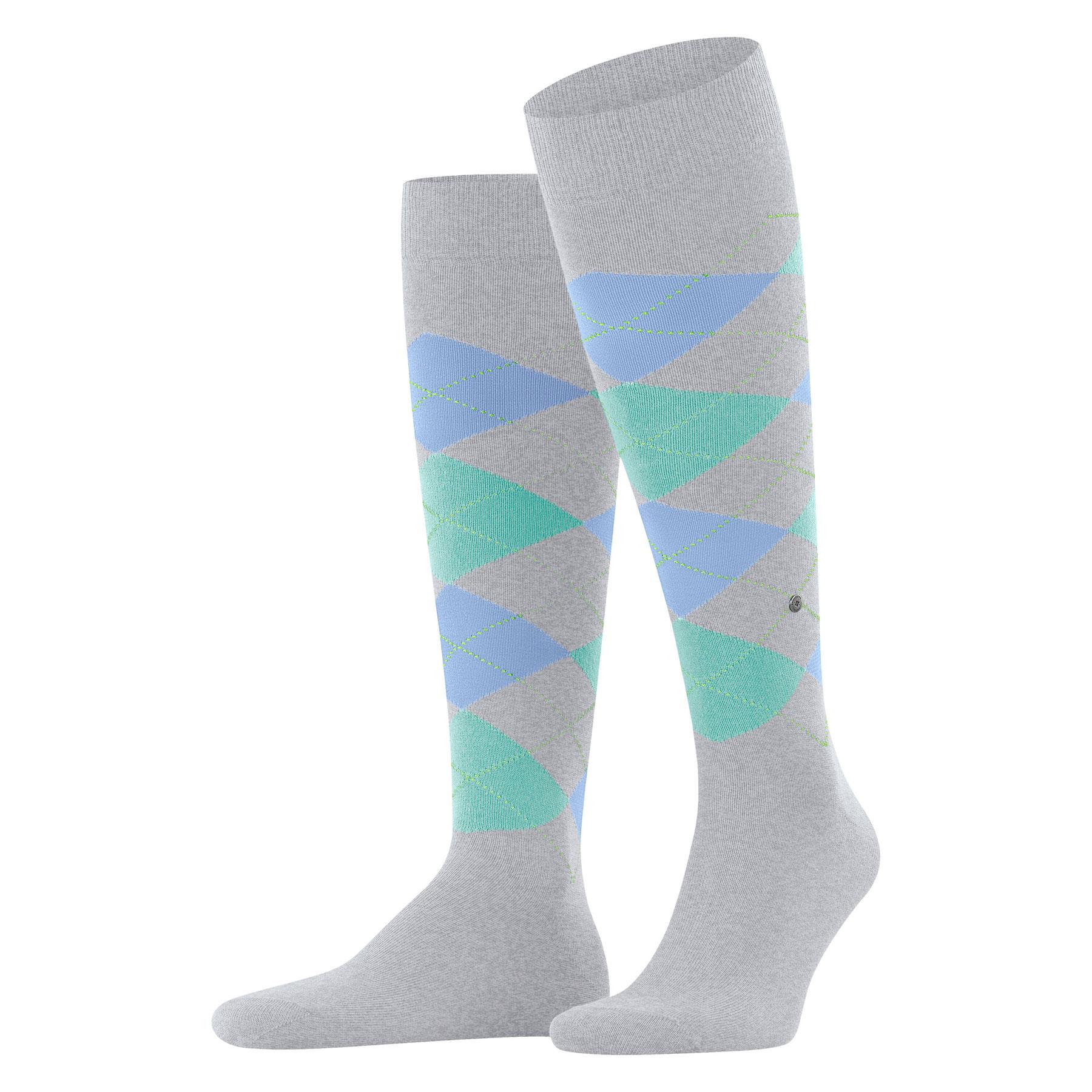 Calze Burlington morbide in cotone lunghe Argyle al ginocchio King - Uomo - Foto 2 di 5