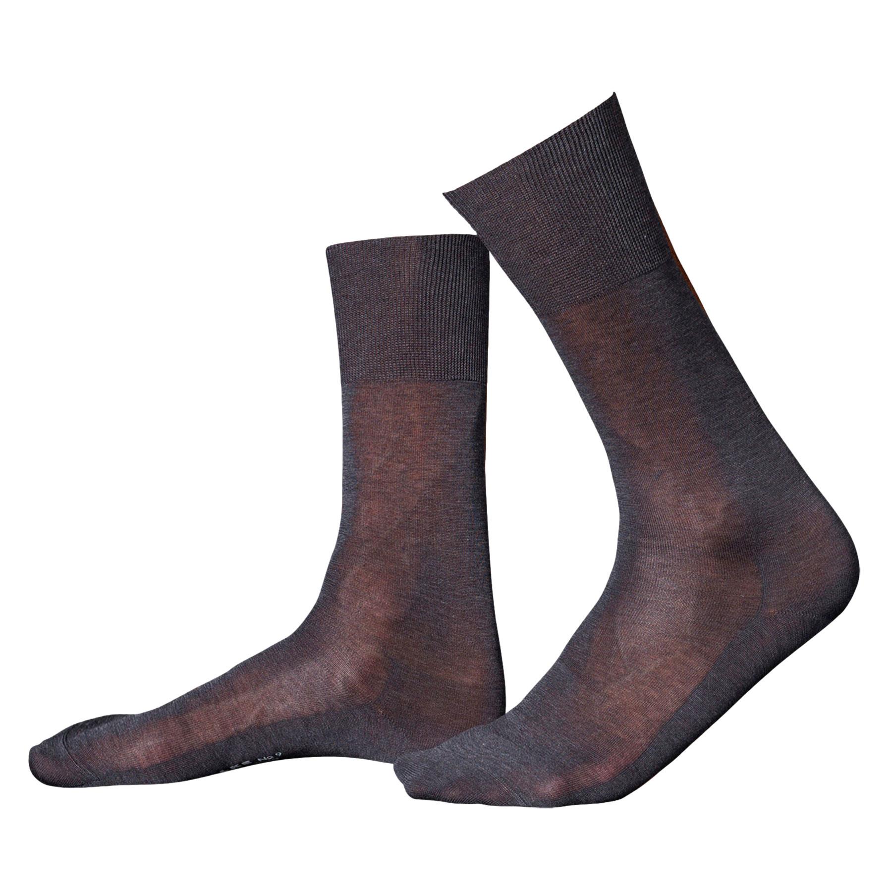 Falke No 9 Luxury Flat Knit Mens Cotton Socks - Picture 2 of 10