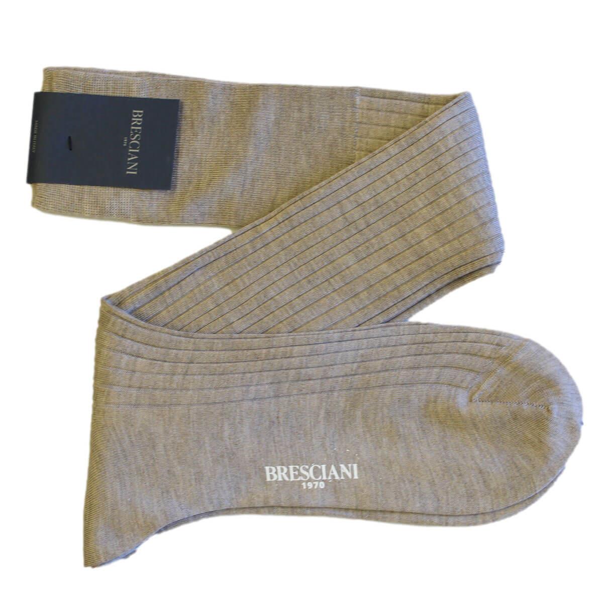 Bresciani Kaschmir & Seide gerippte kniehohe Herrensocken - Bild 7 von 7