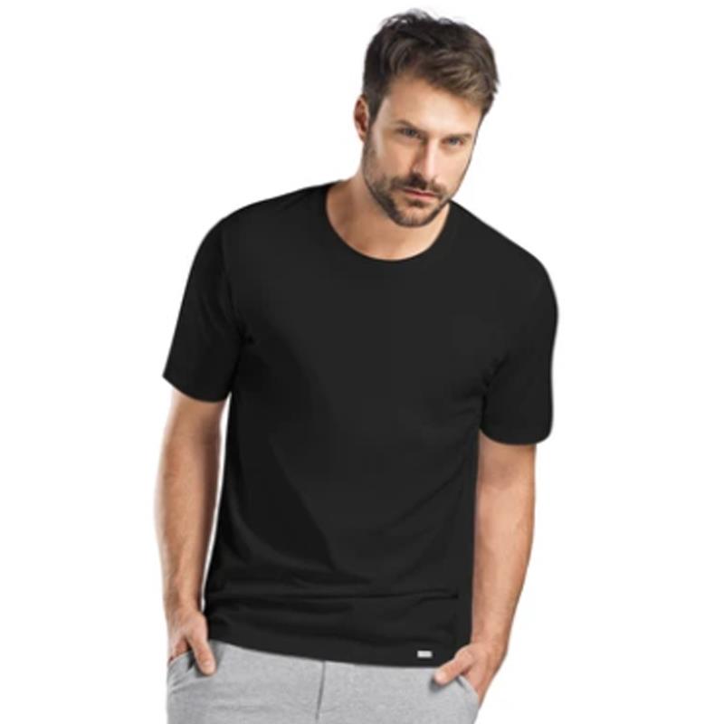 Camiseta Hanro Living Manga Corta Opaca Jersey Algodón Cuello Redondo - Hombre - Imagen 2 de 5