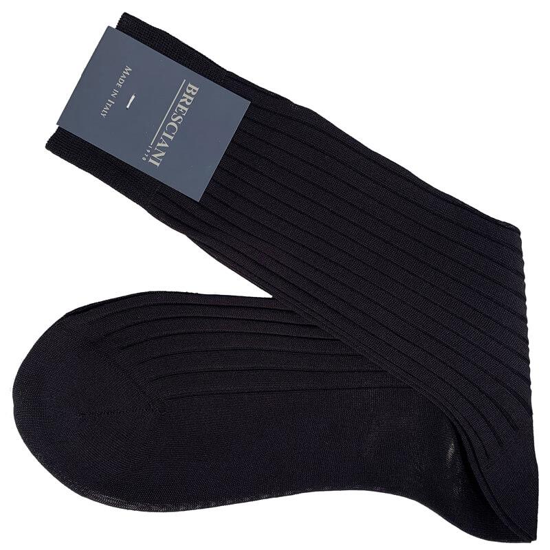 Bresciani Classic Ribbed Mercerised Fine Cotton Mens Socks - Bild 6 von 10