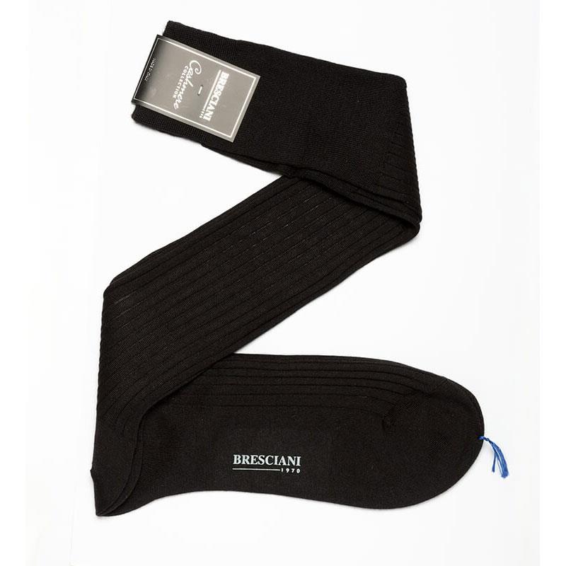 Bresciani Kaschmir & Seide gerippte kniehohe Herrensocken - Bild 2 von 7