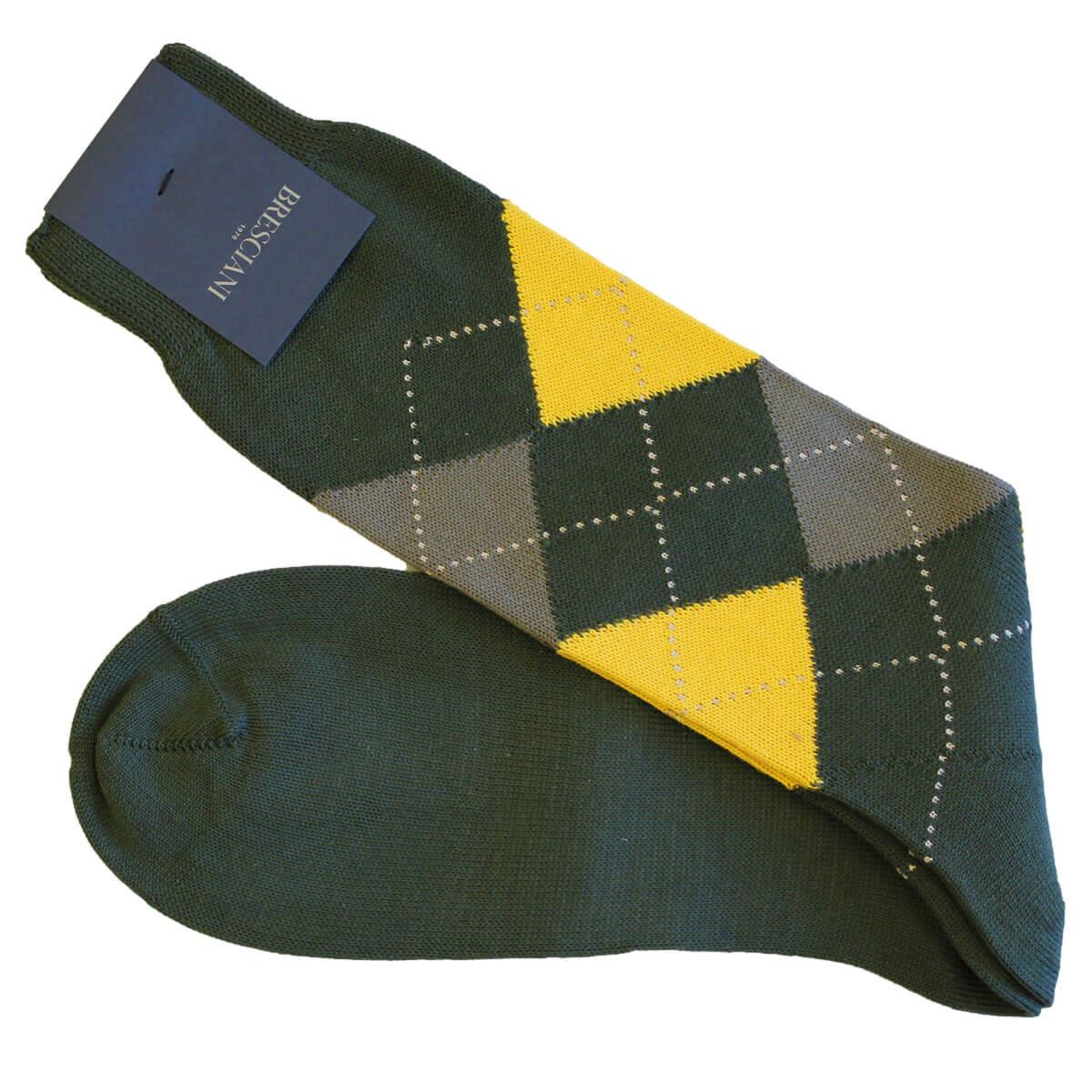 Bresciani Argyle Pattern Mens Cotton Socks eBay