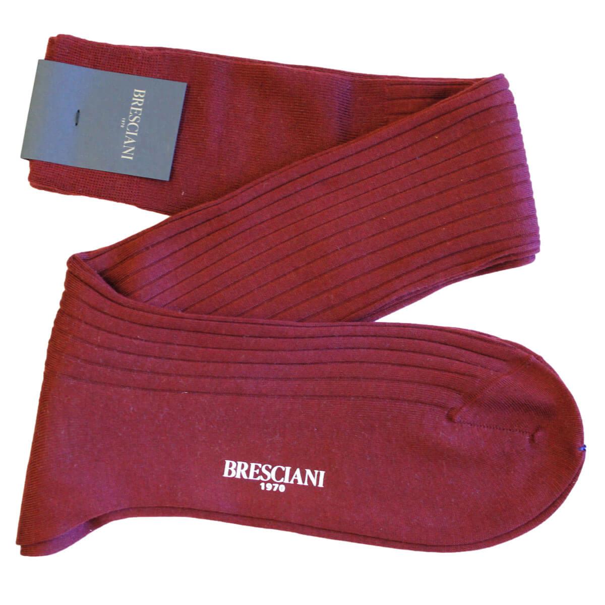 Bresciani Kaschmir & Seide gerippte kniehohe Herrensocken - Bild 5 von 7