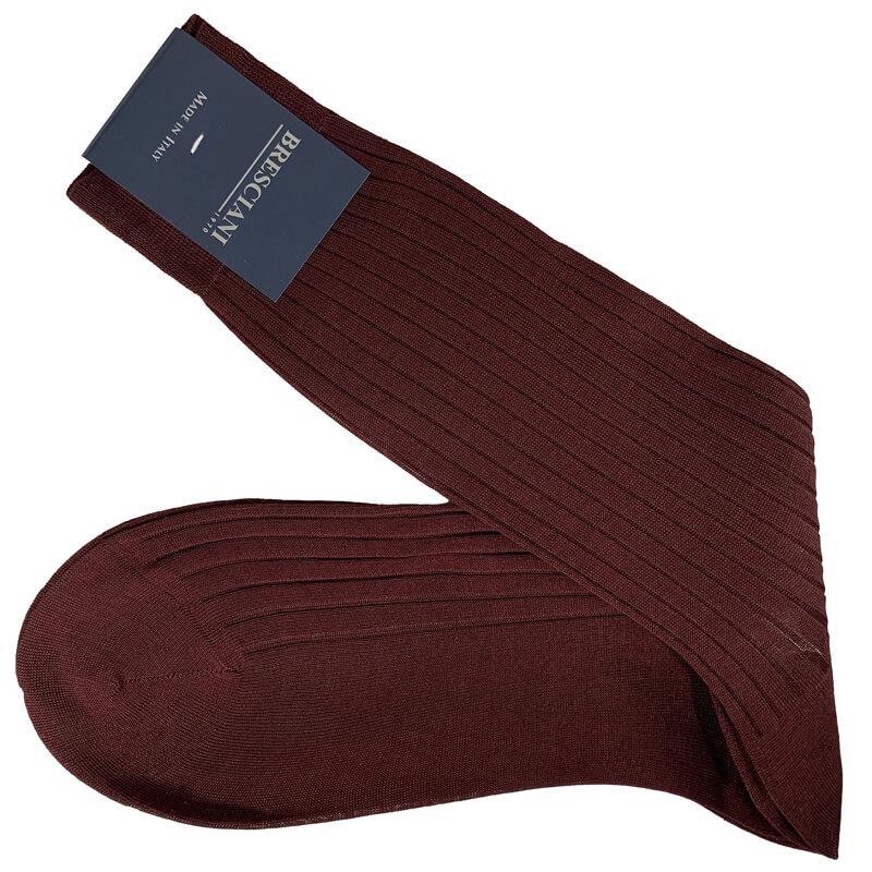 Bresciani Classic Ribbed Mercerised Fine Cotton Mens Socks - Bild 4 von 10