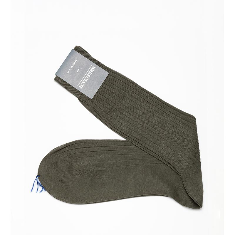 Bresciani Classic Ribbed Mercerised Fine Cotton Mens Socks - Bild 8 von 10