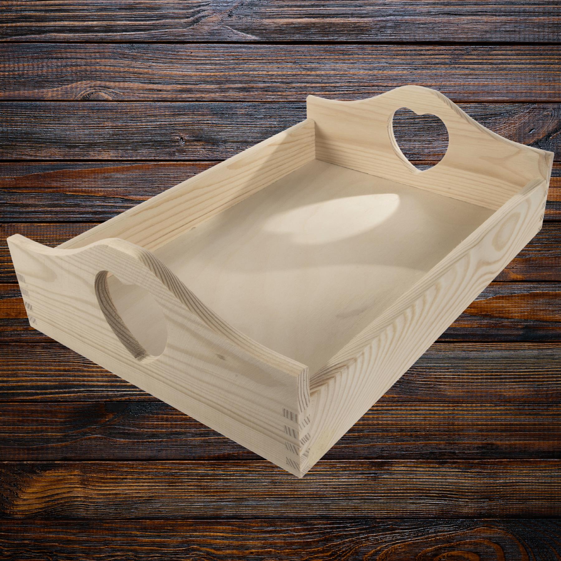 Decorative Serving Trays | Plain Pinewood | Tea Coffee Milk Breakfast Parties - Picture 62 of 144