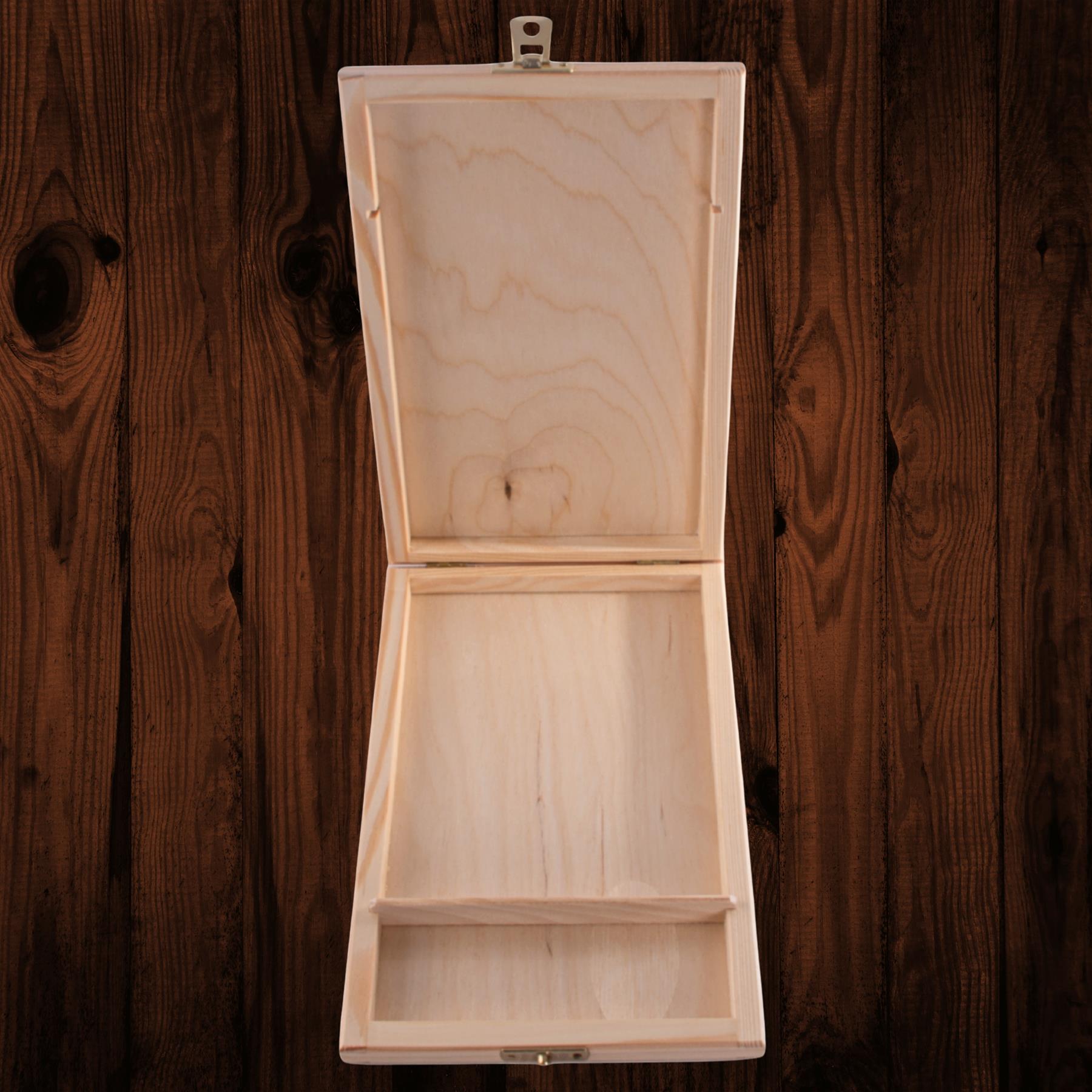 Caja de CD de madera y memoria USB de dos compartimentos | Idea de regalo | Madera artesanal pintable - Imagen 11 de 25