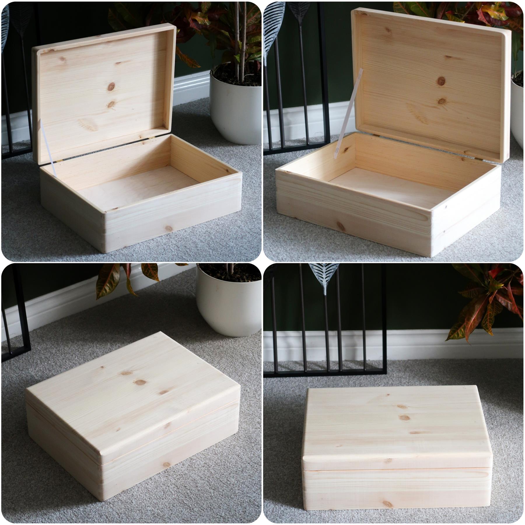 Memorabilia Boxes With Real Pinewood Lid For Burning Painting Staining Decoupage - Picture 33 of 46